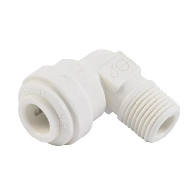 John Guest Polypropylene Fixed Elbow 1/4" Tube OD x 1/8" NPTF