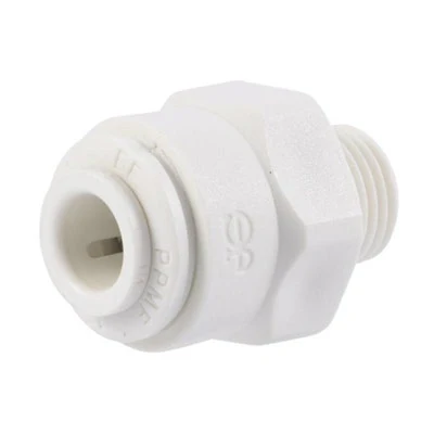 John Guest Polypropylene Male Connector 3/8" Tube OD x 1/2" NPTF