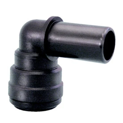John Guest Polypropylene Plug In Elbow 3/8" Stem OD x 1/4" Tube OD