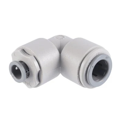 John Guest Superseal Union Elbow 1/4" Superseal OD x 3/8" Speedfit OD