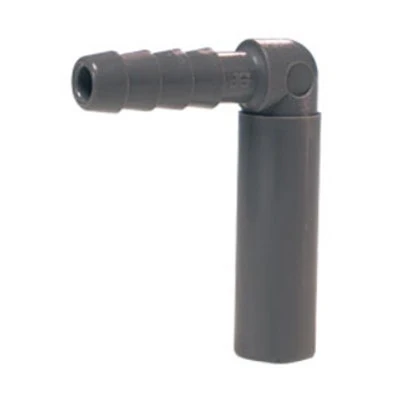 John Guest Tube to Hose Elbow 1/4" Stem OD 1/4" Hose ID
