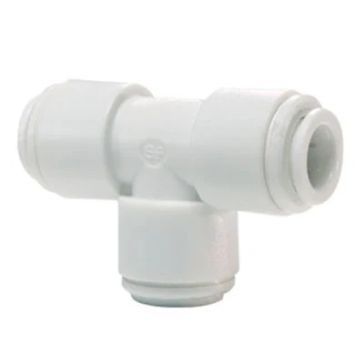John Guest White Acetal Union Tee 3/8" Tube OD