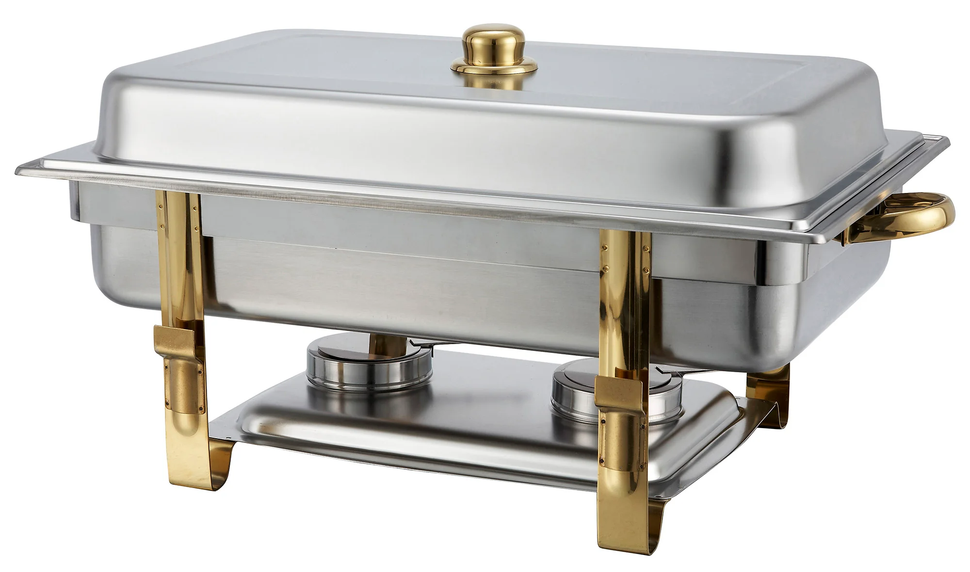 Winco 201 8 Quarts Canned Heat Chafing Dish Stainless Steel Mirror Finish - Image 4