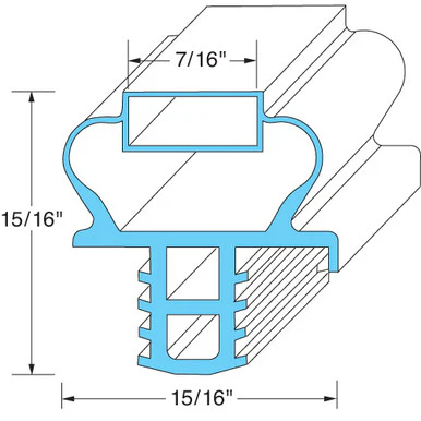Refrigeration Gasket Replaces Delfield 1701186 23-7