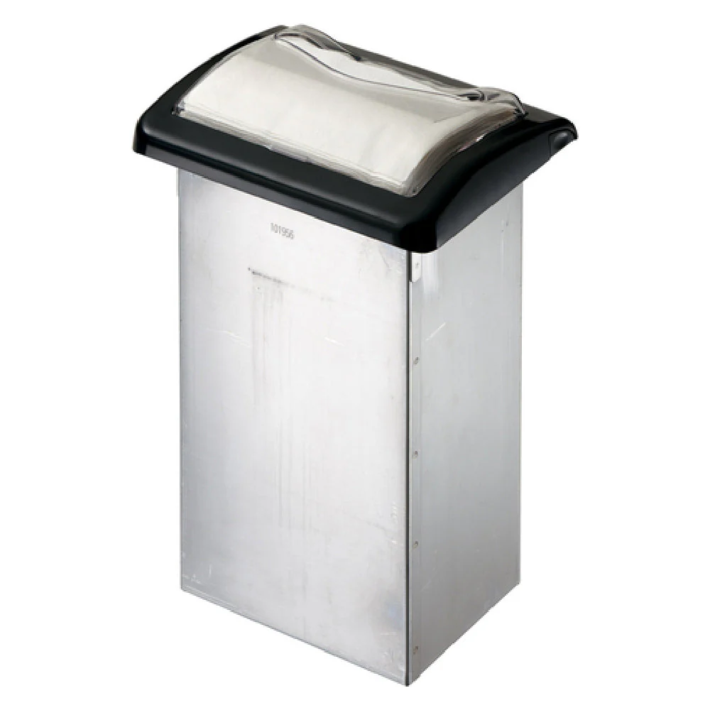 Carlisle H2005CLBK 8.8 Inch Stainless Steel Napkin Dispenser with Dual Latch