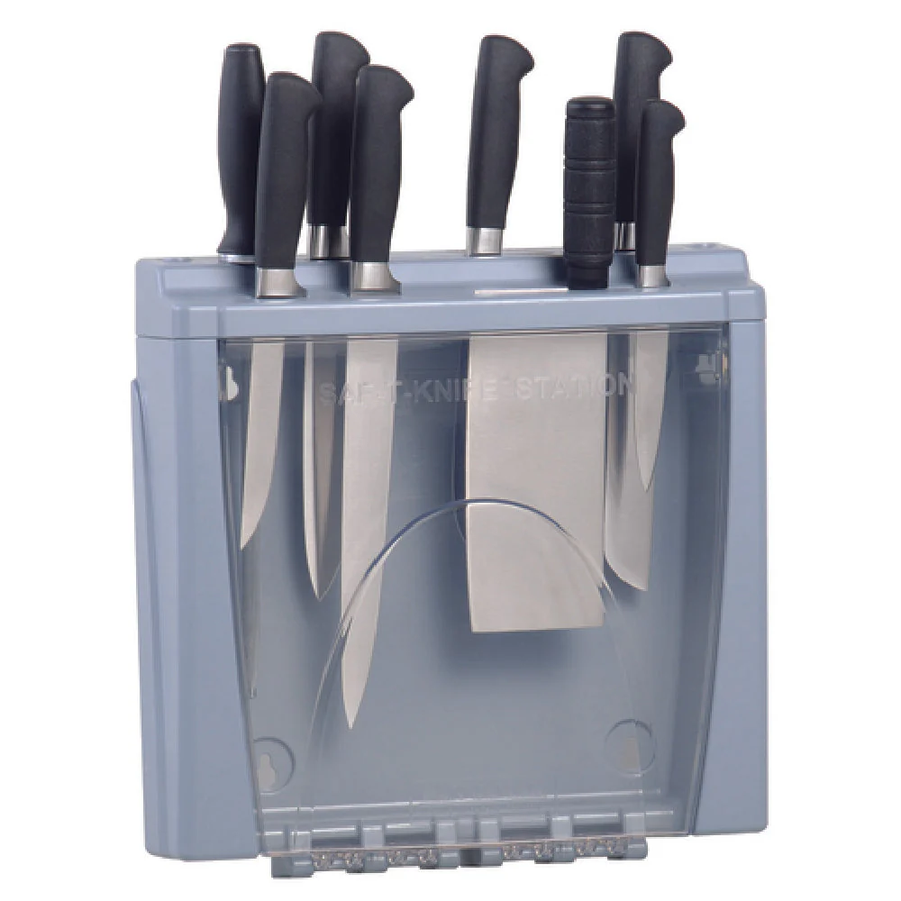 Carlisle STK1008 15 Inch Knife Block Rack Holds Up To 8 Knives with Clear Door