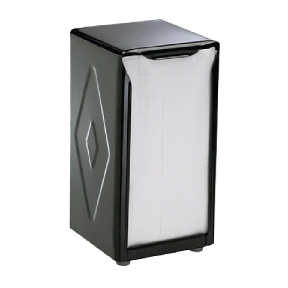 Carlisle H900BK 3-3/4 Inch 2-Sided Napkin Dispenser Stainless Steel Black