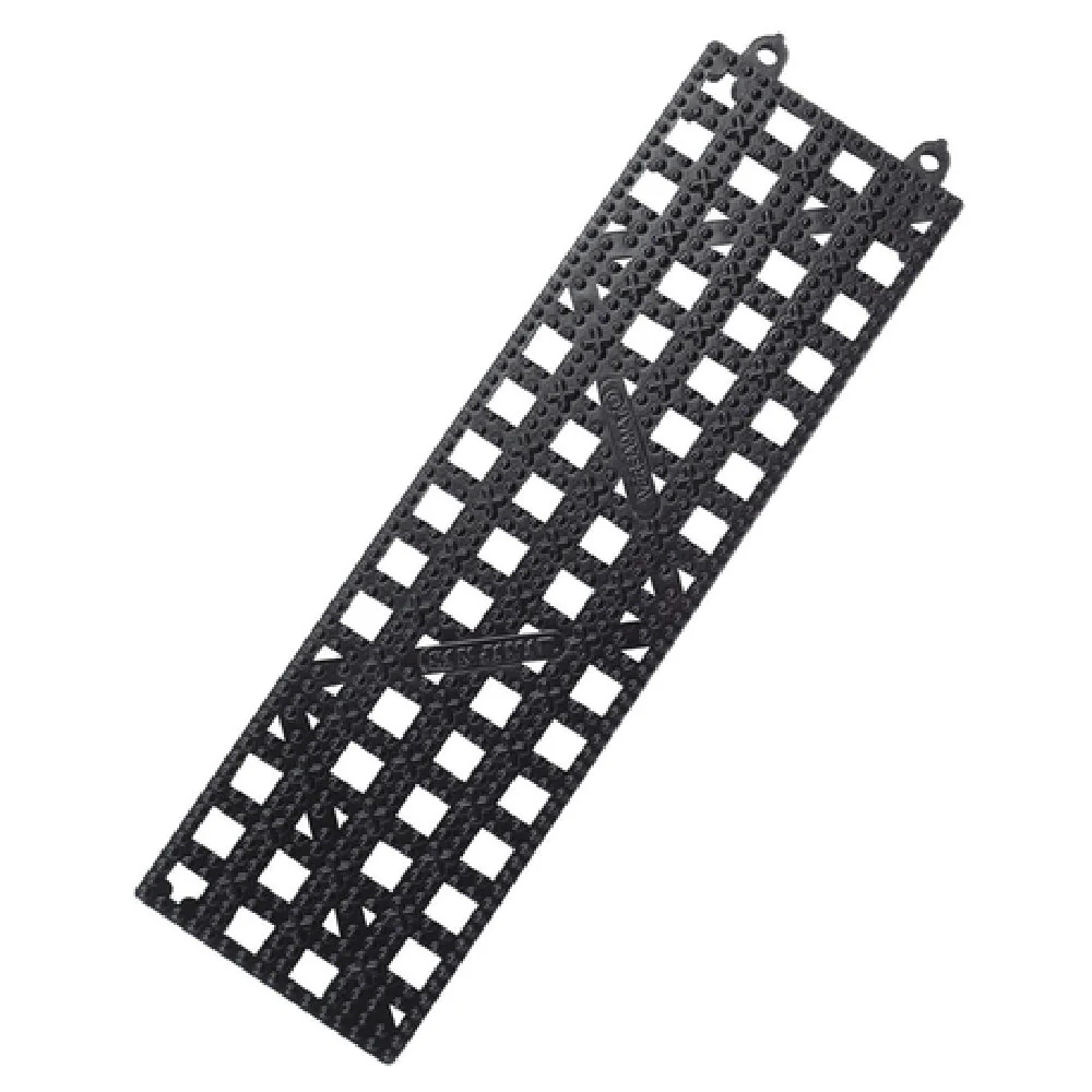 Carlisle VM5180BK 3-1/2 Inch x 12 Inch Interlocking Bar Mat Rubber Black