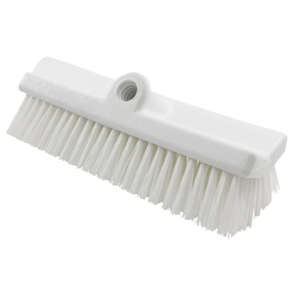 Carlisle 40423EC01 10 Inch Dual Surface Floor Scrub Brush Head Crimped Polyester Brown