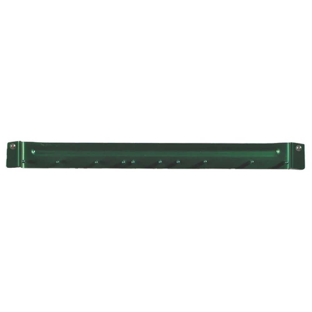 Carlisle 4073509 17 Inch Wall-mount Brush Rack Holds 10 Drilled Handle Brushes Aluminum Green