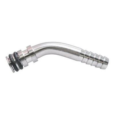 Taprite Fitting 1/4" SS Barb 45 Degree Double O-Ring
