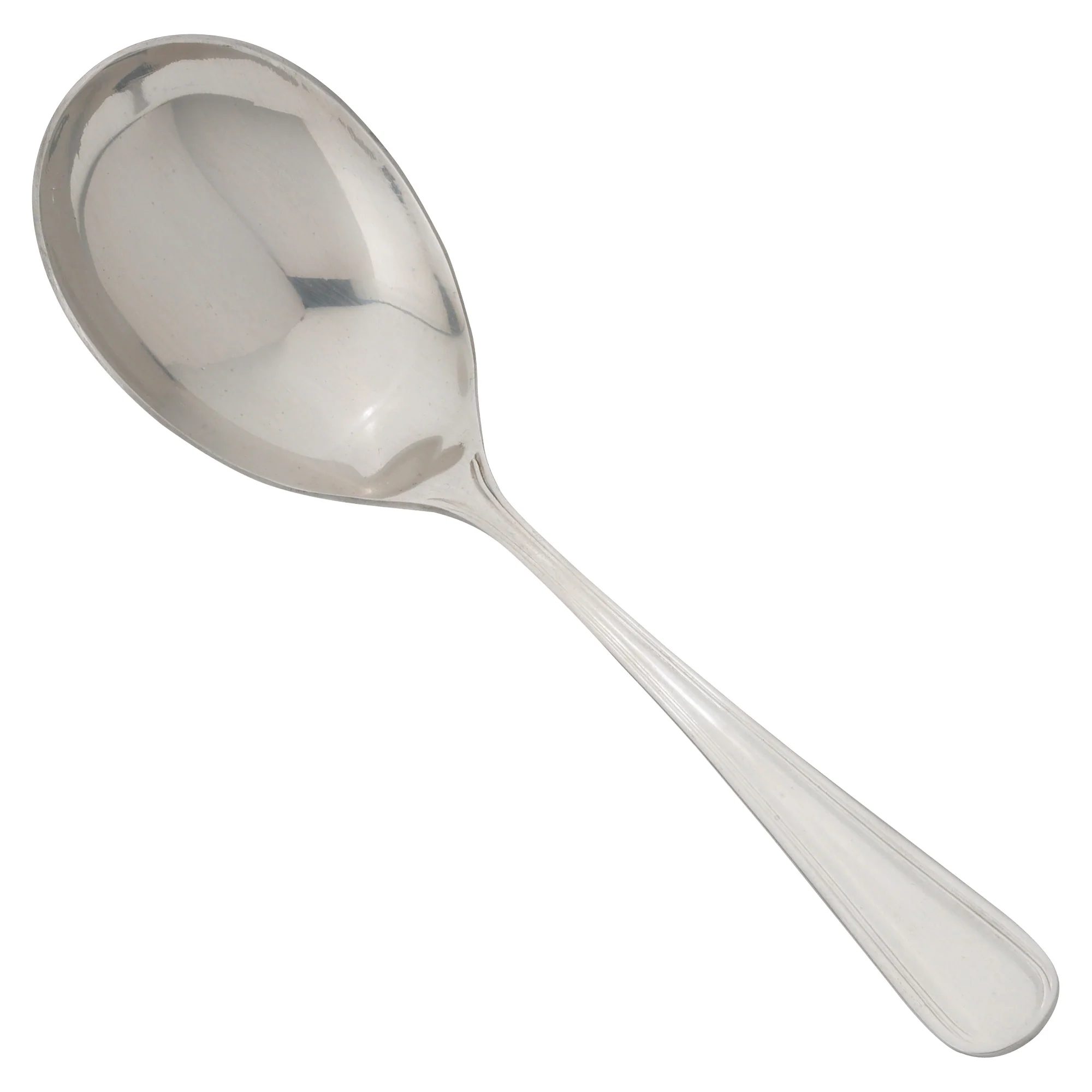 Winco 0030-21 9 Inch Large Solid Serving Spoon Extra Heavy Weight Mirror Finish