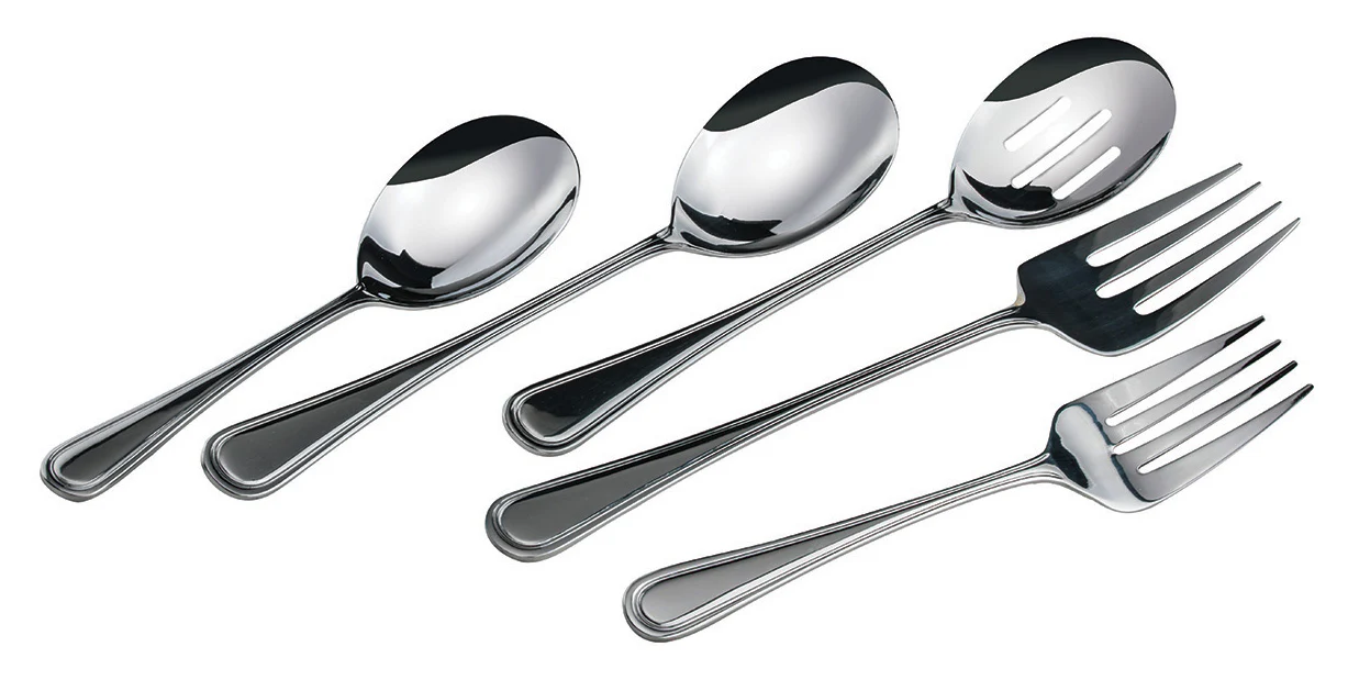 Winco 0030-21 9 Inch Large Solid Serving Spoon Extra Heavy Weight Mirror Finish - Image 2