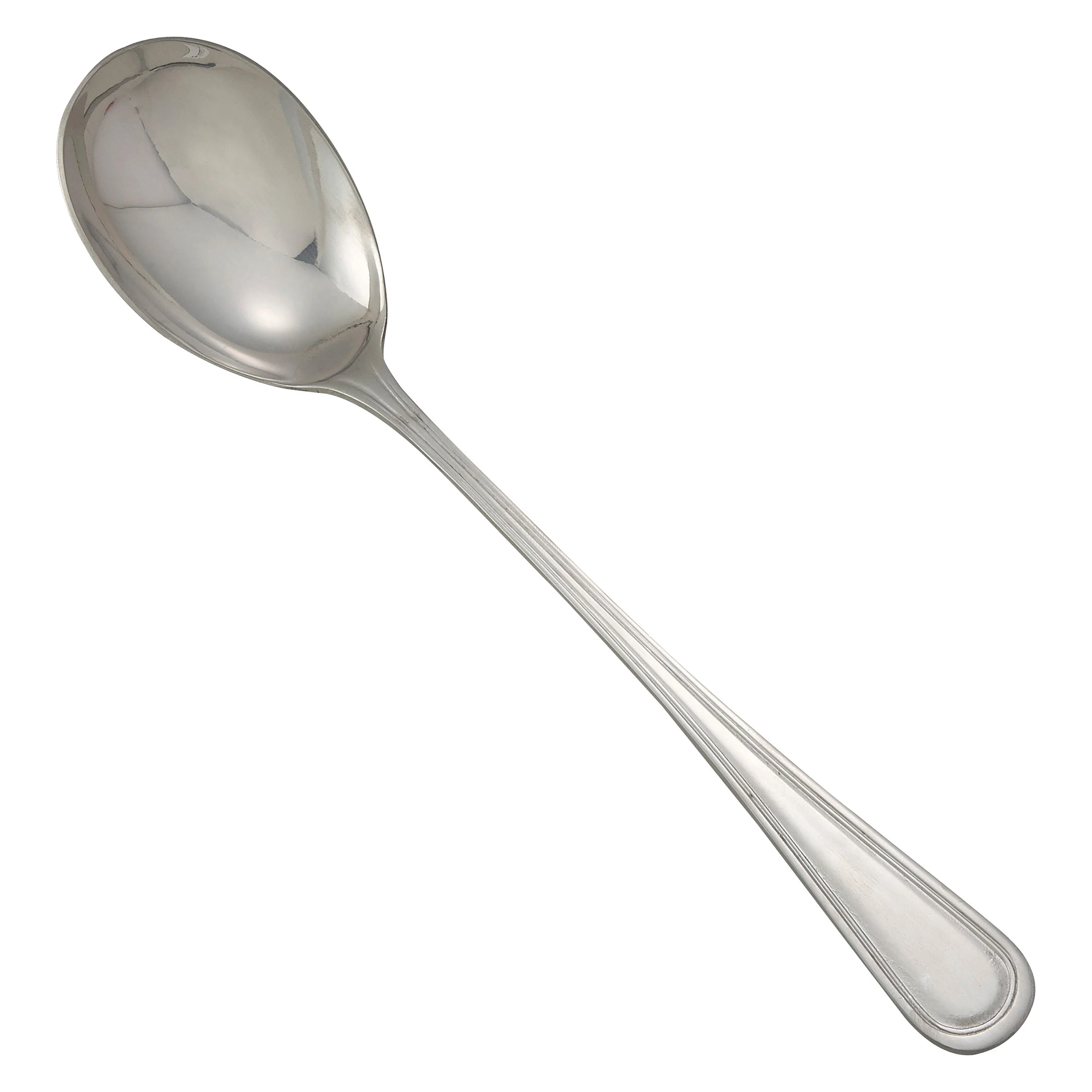Winco 0030-23 11-1/2 Inch Solid Serving Spoon Stainless Steel Mirror Finish - Image 3