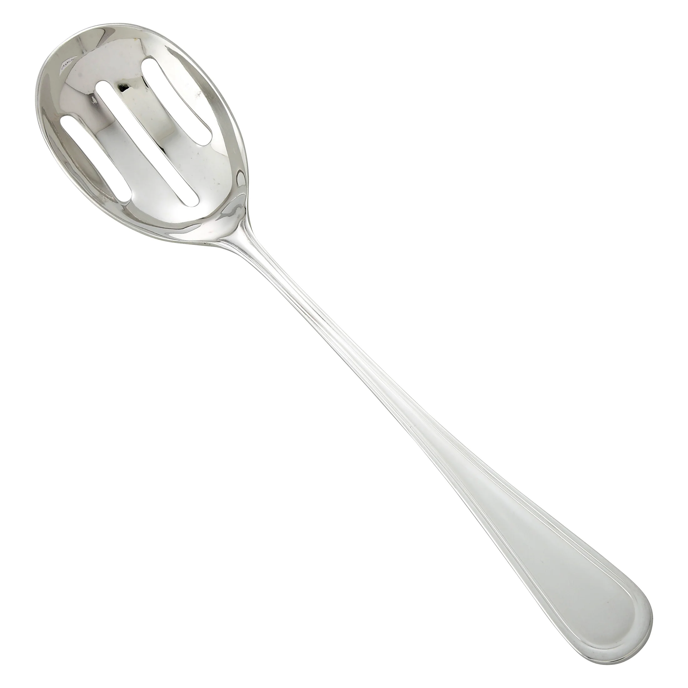 Winco 0030-24 11-1/2 Inch Slotted Serving Spoon with Mirror Finish Stainless Steel - Image 2