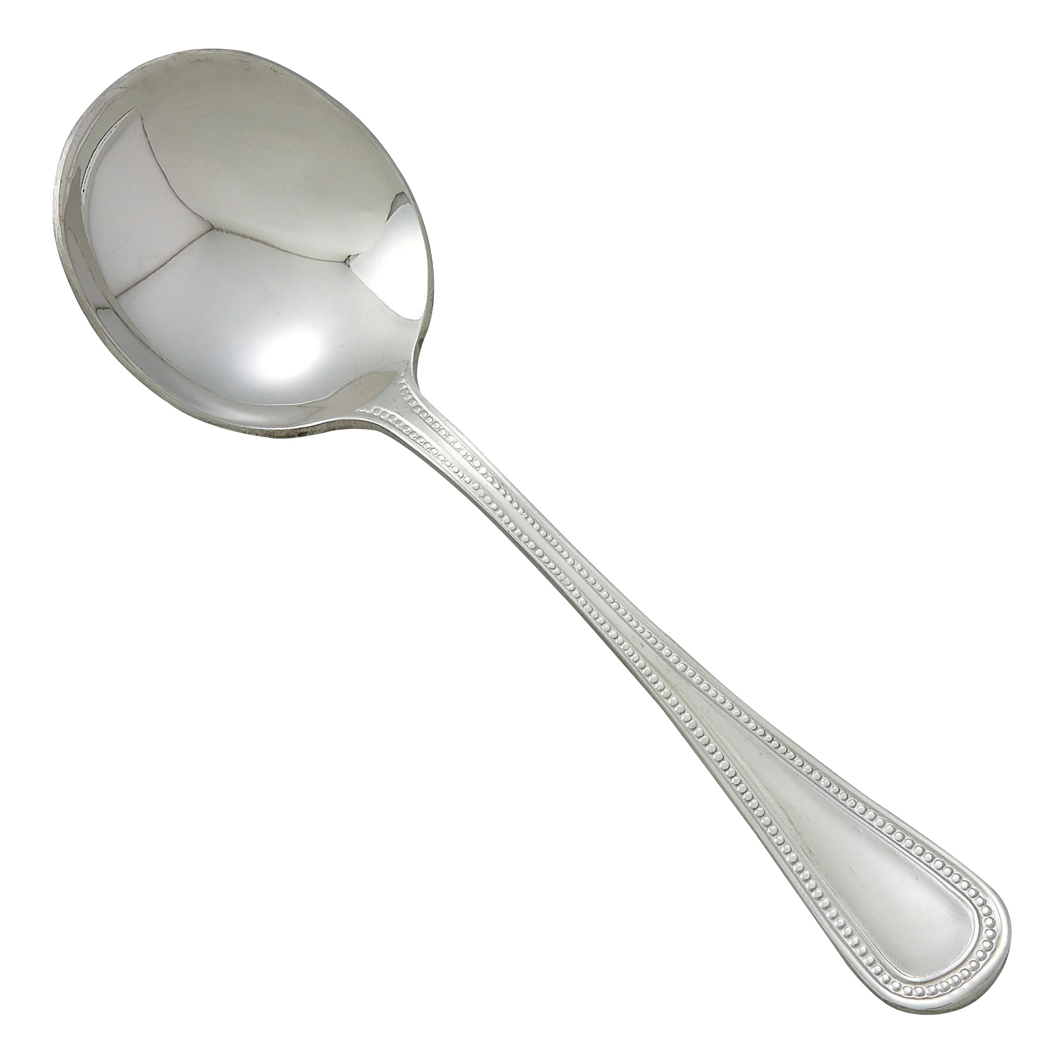 12 pack Winco 0036-04 Deluxe Pearl Bouillon Spoon, 18/8 Extra Heavyweight