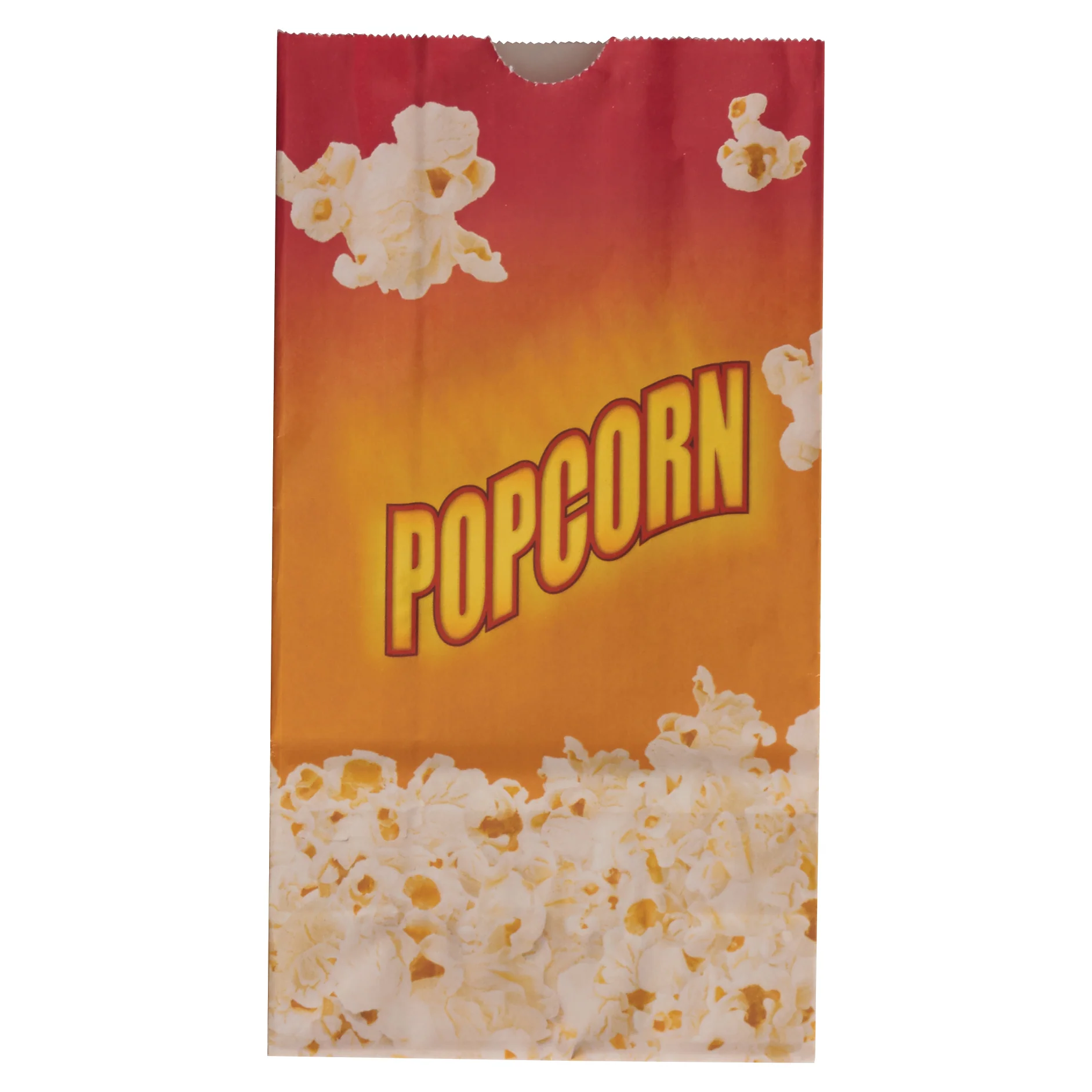 Winco 41246CS 46 Oz Coated Popcorn Butter Bags Orange 1000 Bags per Case - Image 2