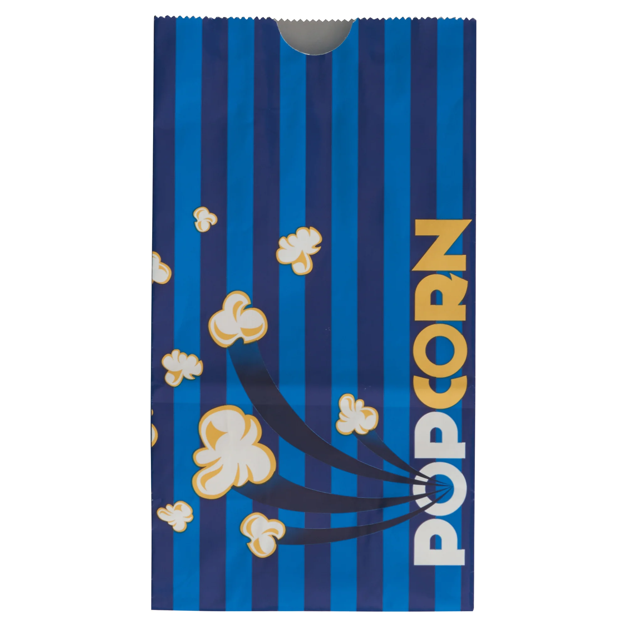Winco 41285CS 85 Oz Popcorn Butter Bags Blue Coated Flat Bottom 1000 Bags Case - Image 2