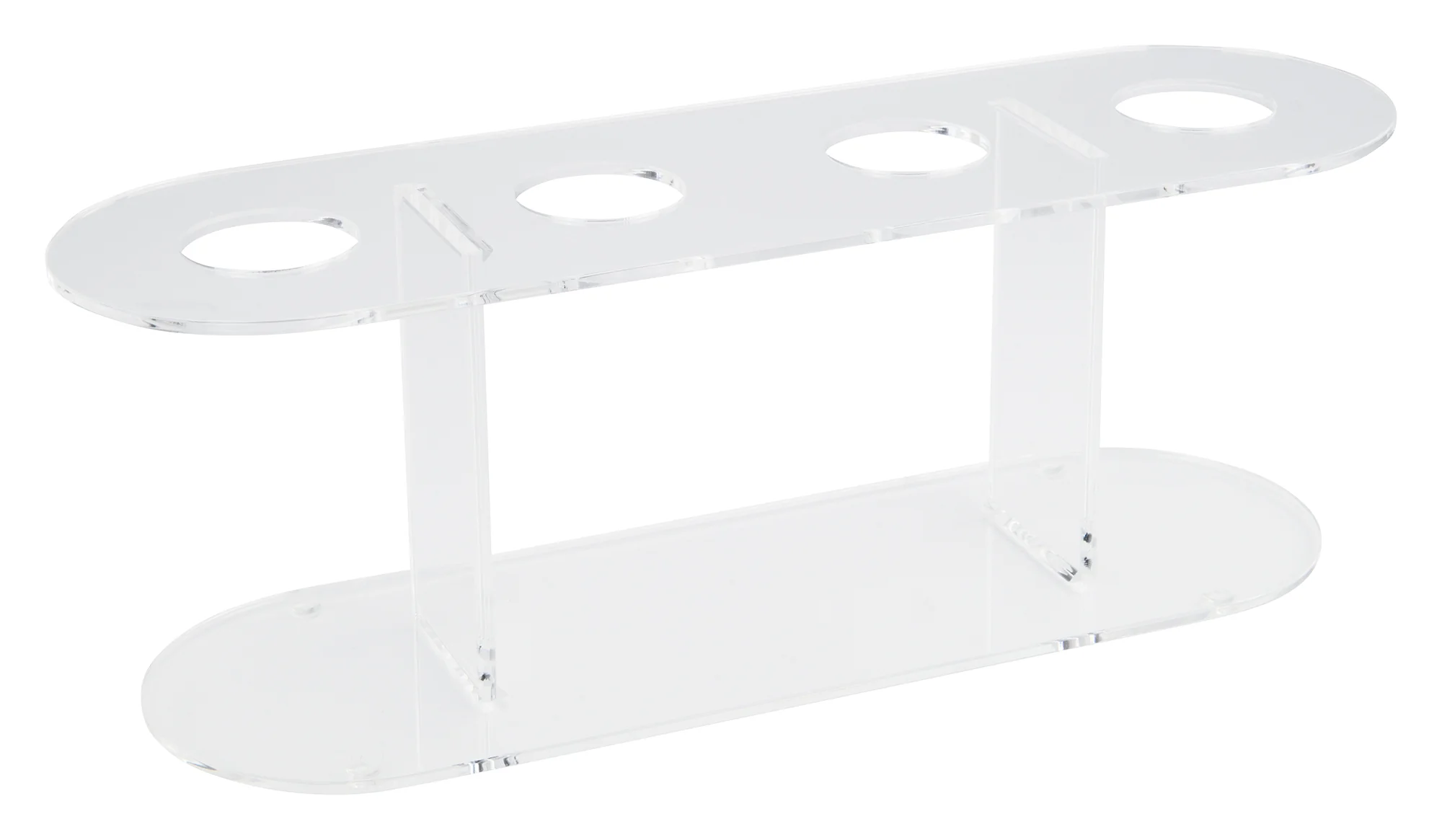 Winco ACN-4 12 Inch Ice Cream/Waffle Cone Stand Clear Acrylic with 4 Holes - Image 2