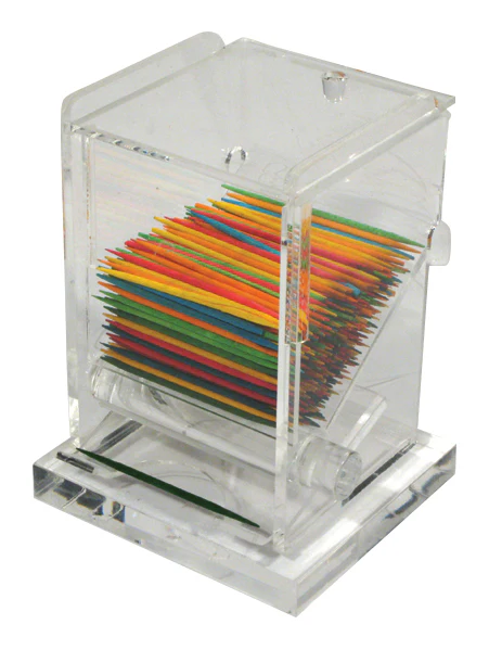 Winco ACTD-3 3 Inch Toothpick Dispenser Clear Acrylic BPA Free - Image 2