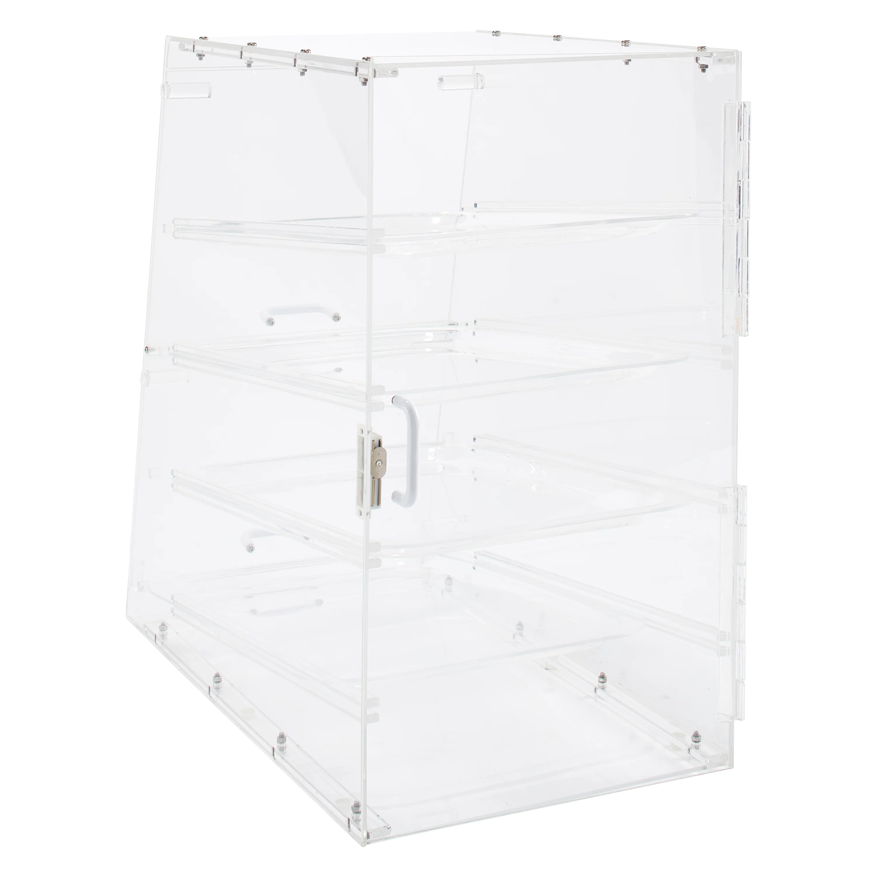 Winco 14" Clear Acrylic Display Case - Countertop with 4 Trays - Image 3