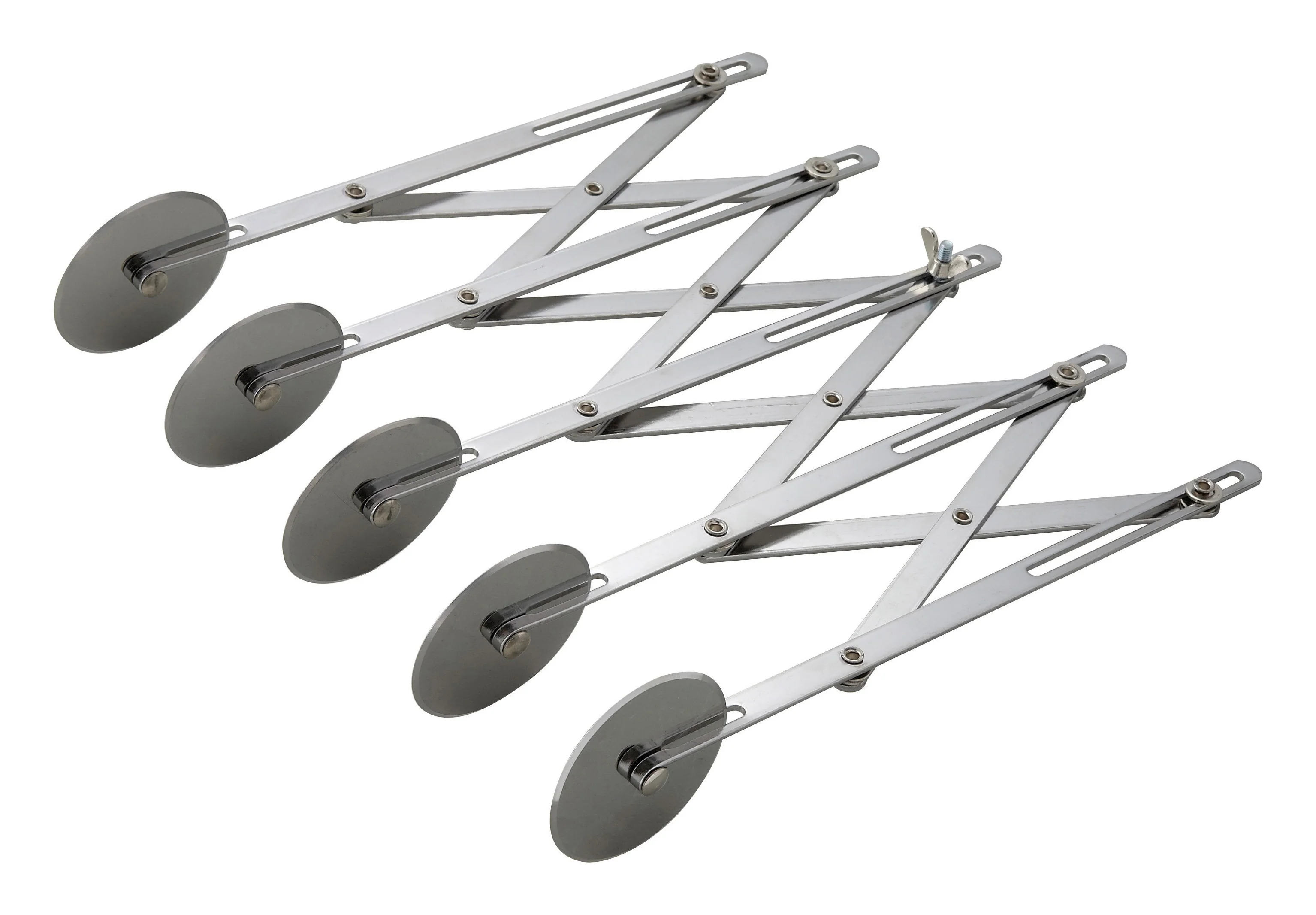 Winco ADD-5 Dough Divider 3/4 to 4-3/8 Inch Adjustable 5 Wheels Stainless Steel