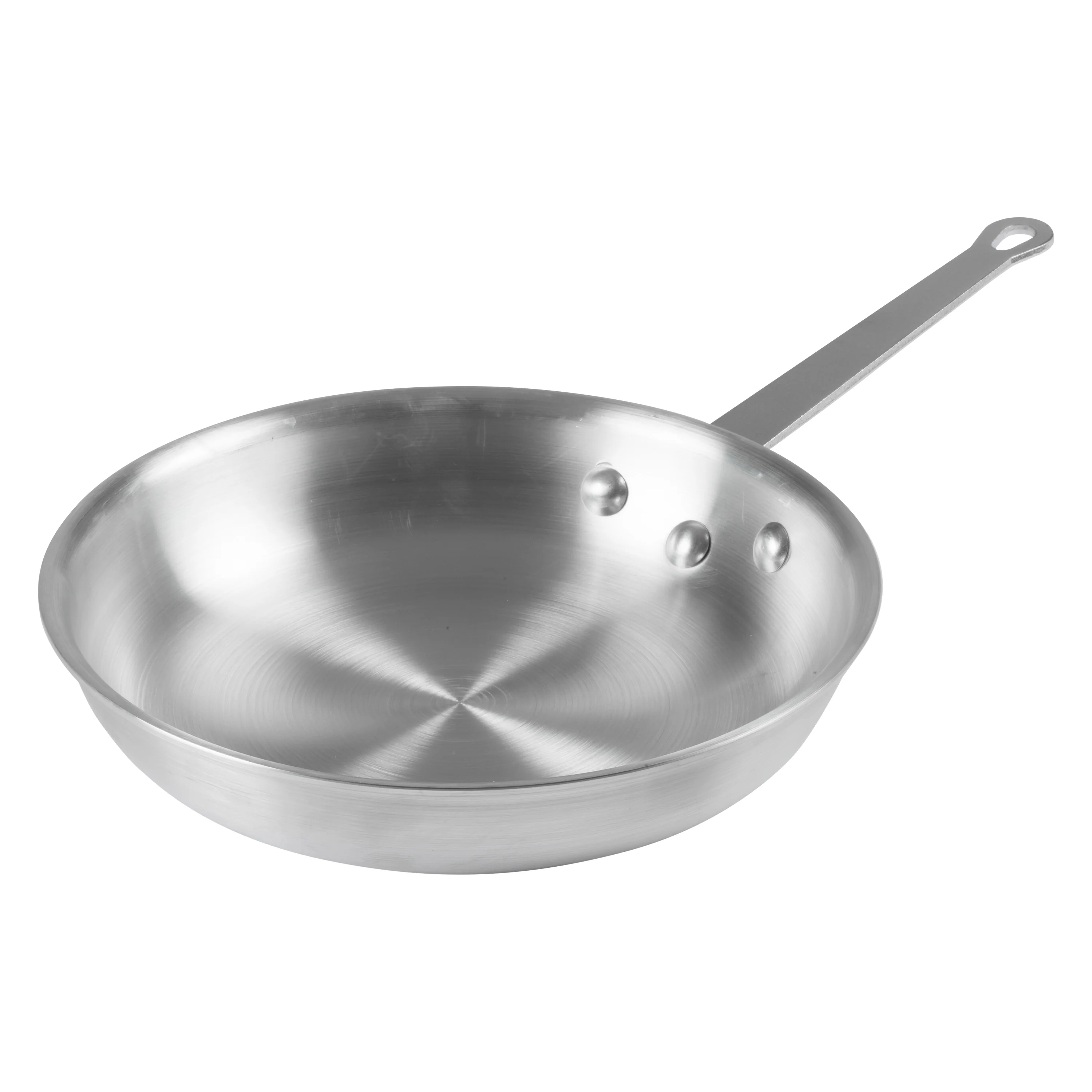 Aluminum Fry Pan 10 Inch - Winco AFP-10A Gladiator Natural Finish, Riveted Handle - Image 4
