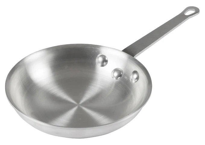 Winco AFP-7A 7 Inch Fry Pan Riveted Handle Aluminum Uncoated - Image 3