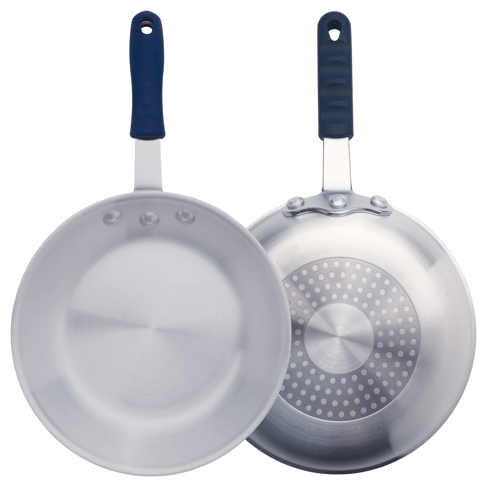 Winco AFPI-8H 8 Inch Fry Pan Riveted Ergonomic Handle Induction Ready Aluminum - Image 2