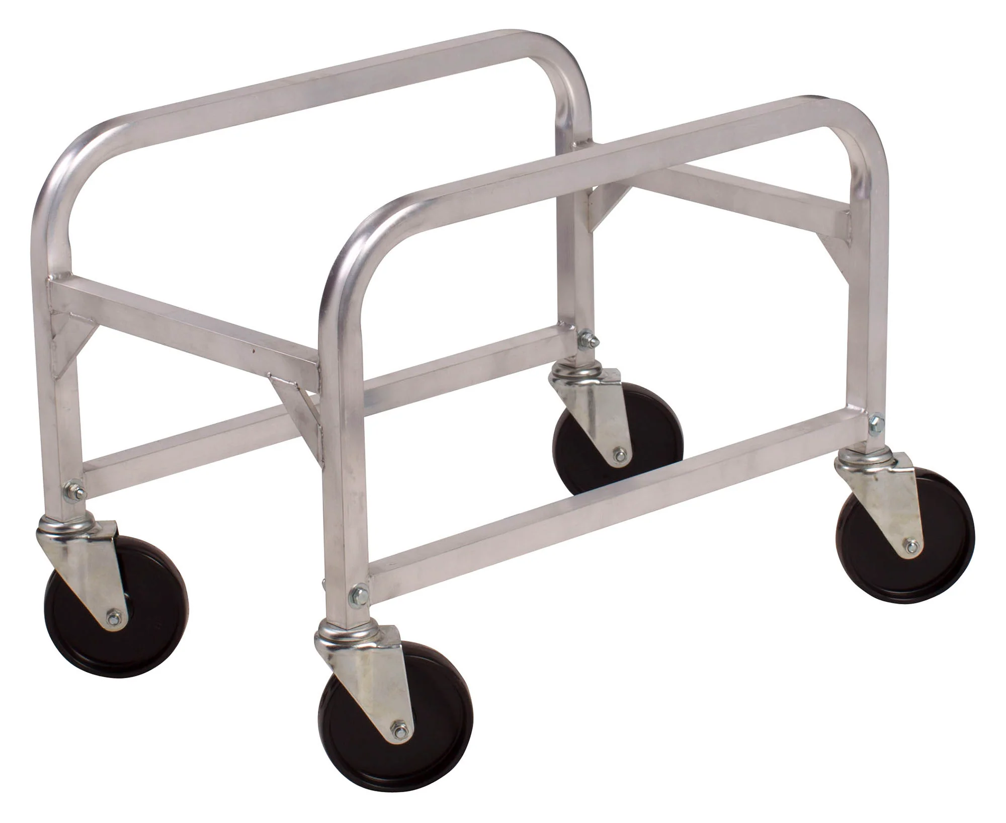 Winco ALBC-1 25 Inch Lug Box Cart with 5 Inch Swivel Casters Aluminum - Image 3