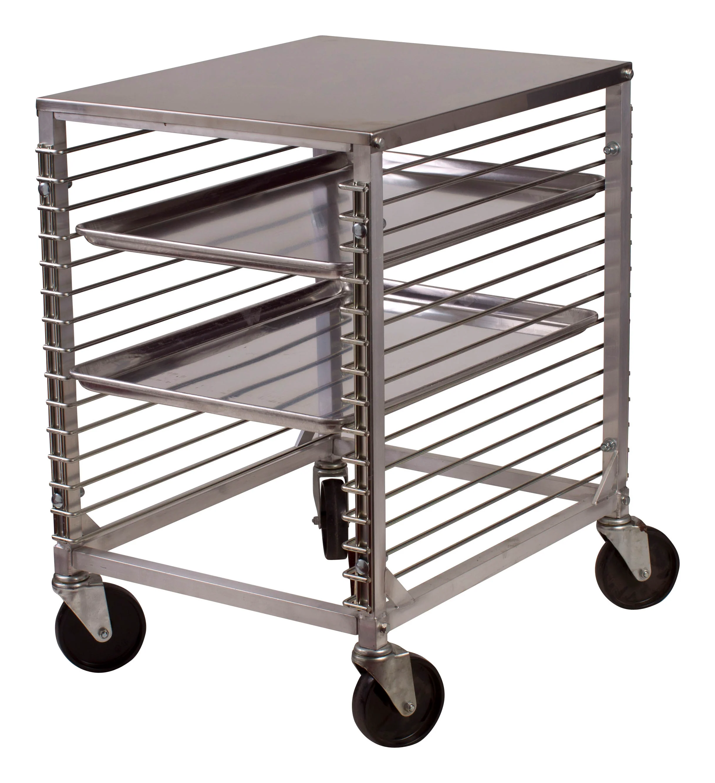 Winco ALRK-15 Mobile 15-Tier Sheet Pan Rack - Aluminum 400 lb Cap - Image 4