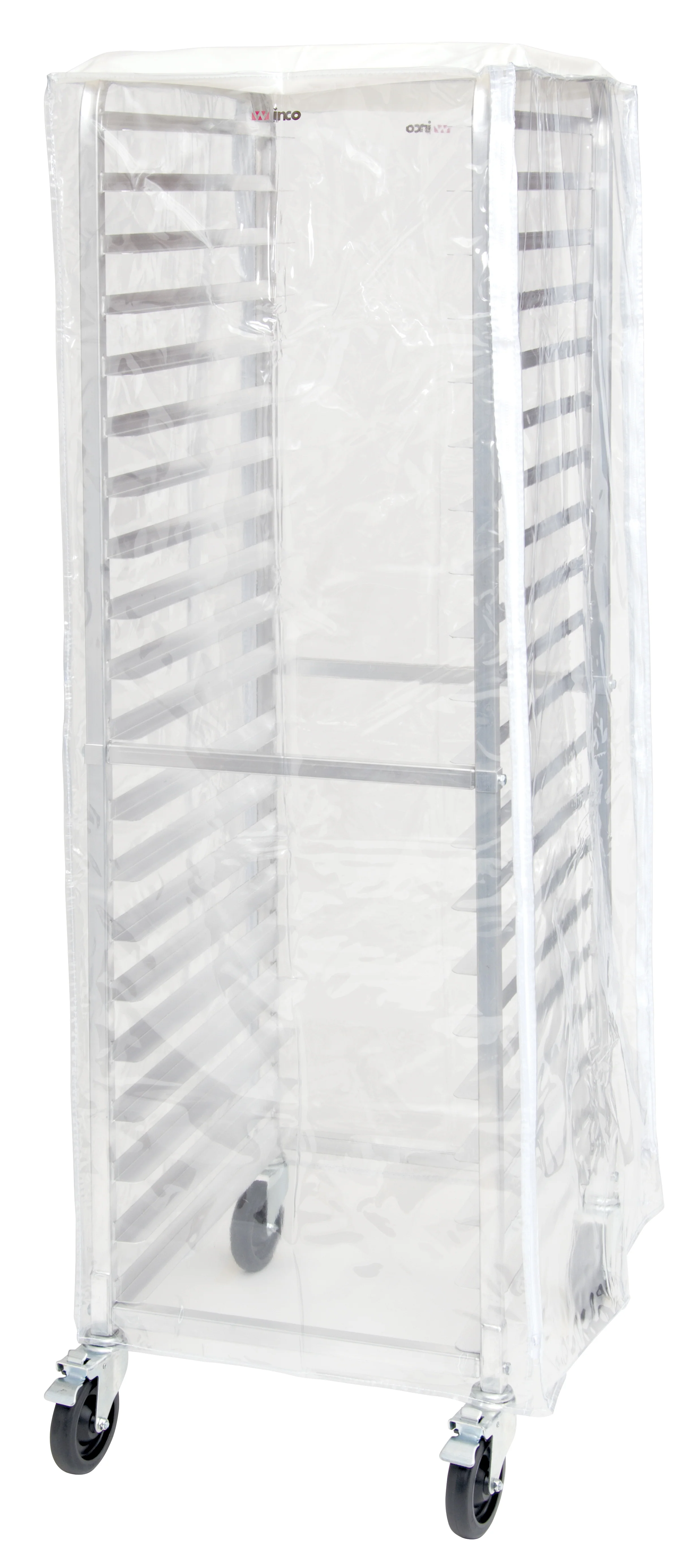 Winco ALRK-20-CV PVC Rack Cover Clear for 20 and 30 Tier Racks - Image 3