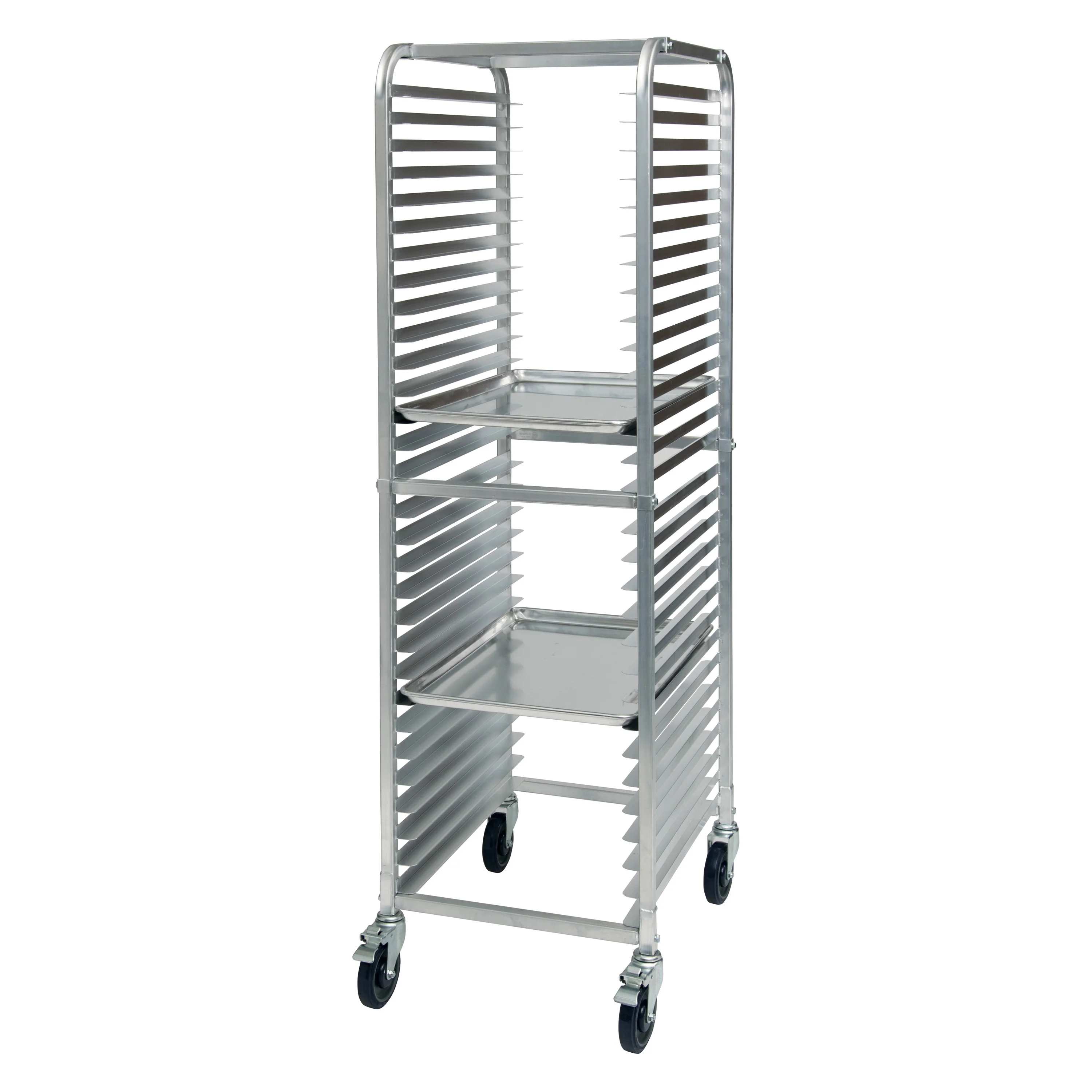 Winco ALRK-30BK 21 Inch Mobile Sheet Pan Rack Aluminum 700 lb Capacity with Casters - Image 3