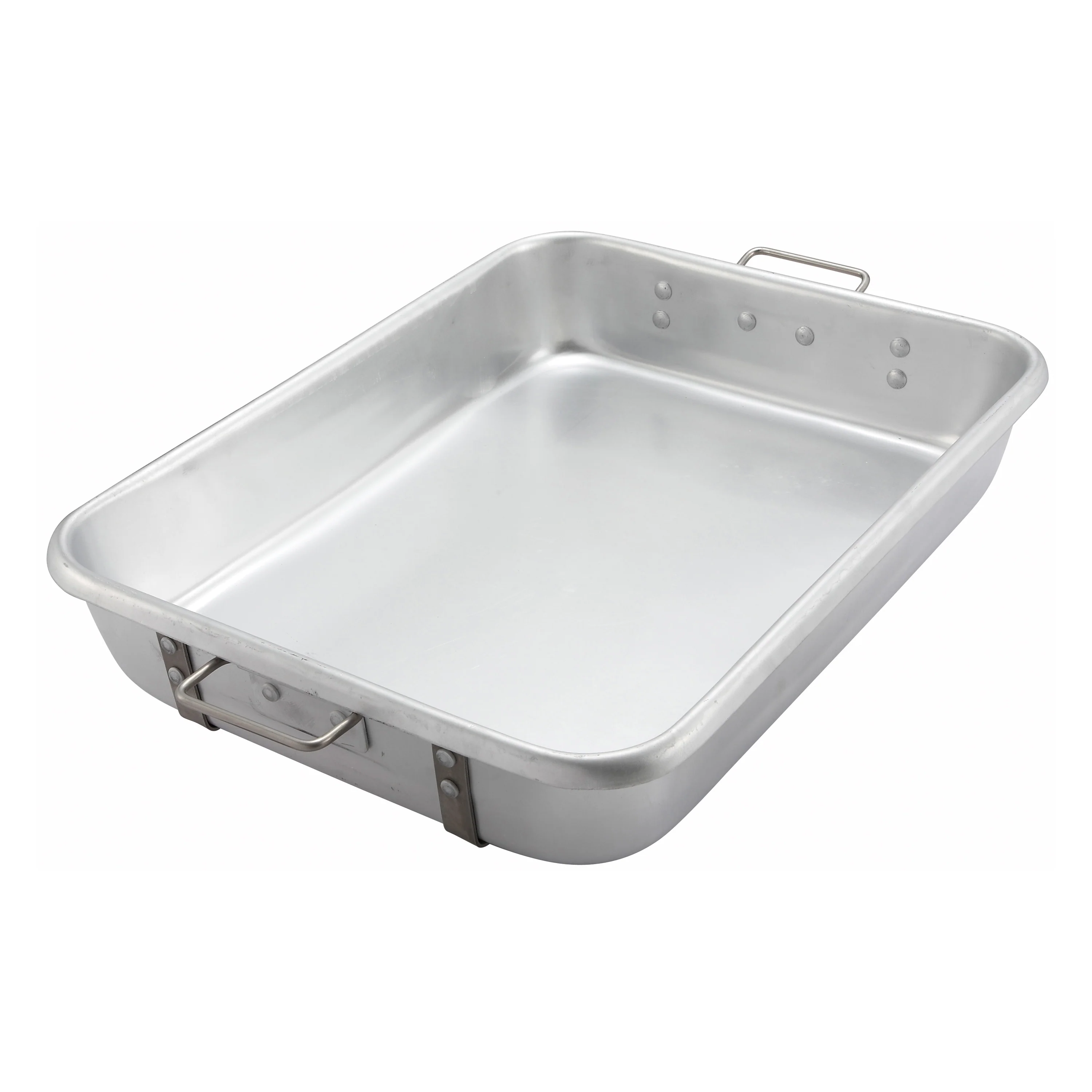 Winco ALRP-1824 24 Inch Double Roast Pan Heavy Duty Aluminum with straps