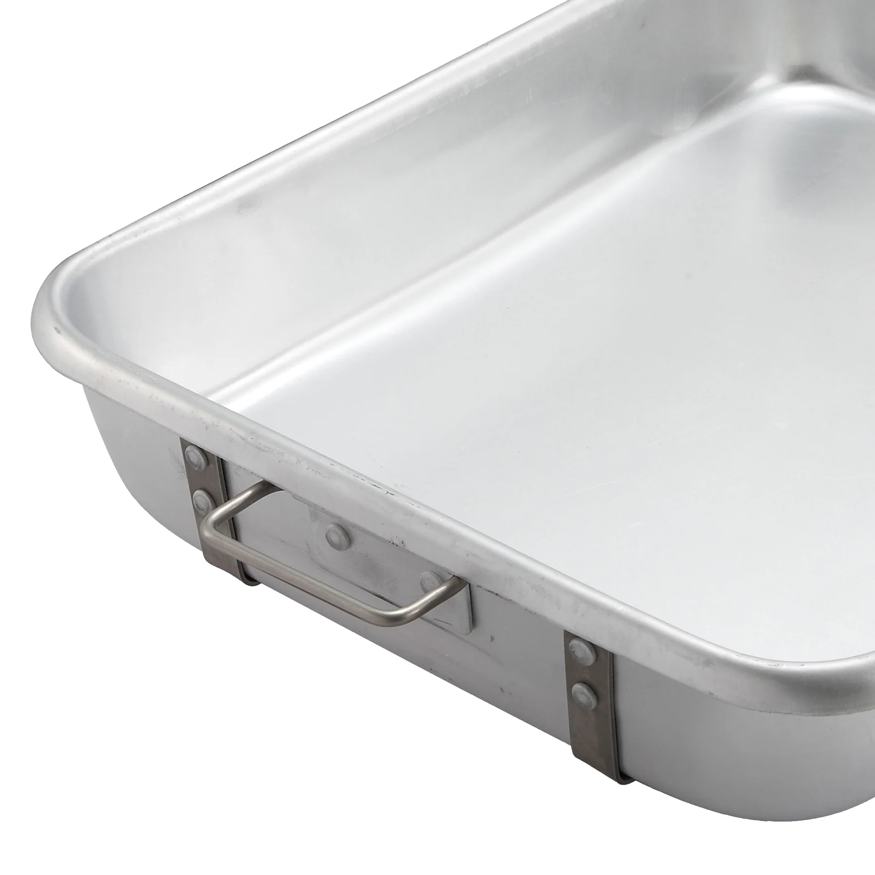 Winco ALRP-1824 24 Inch Double Roast Pan Heavy Duty Aluminum with straps - Image 3