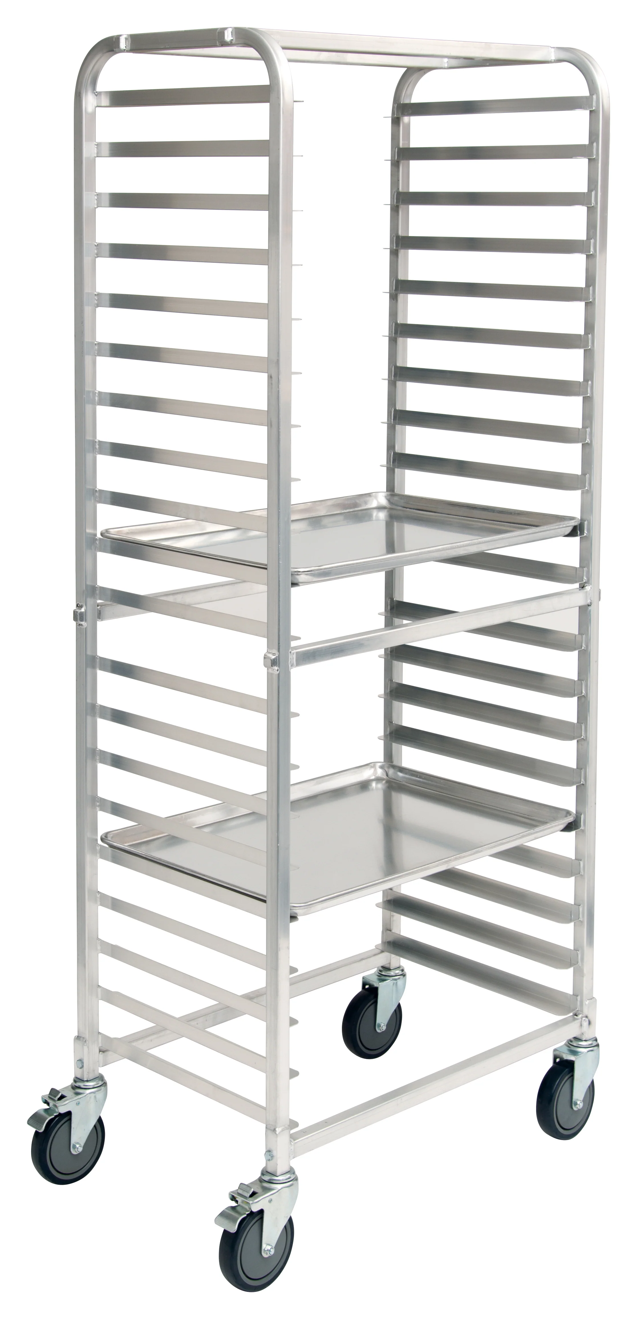 Winco ALRS-20BK 29-1/2 Inch Mobile Sheet Pan Rack Aluminum with Casters - Image 3
