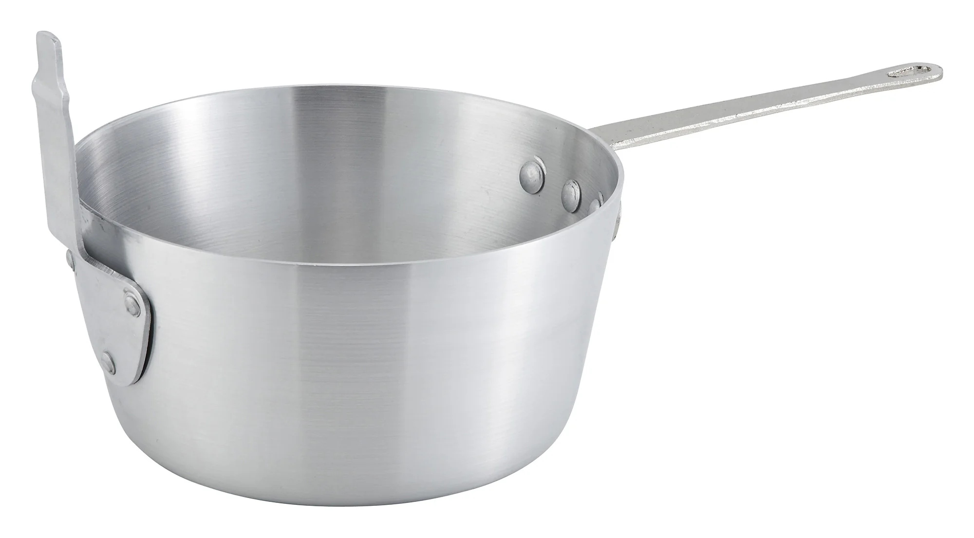Winco ALSP-5 5-1/2 Qt Fryer/Pasta Pan Round Riveted Handle Aluminum