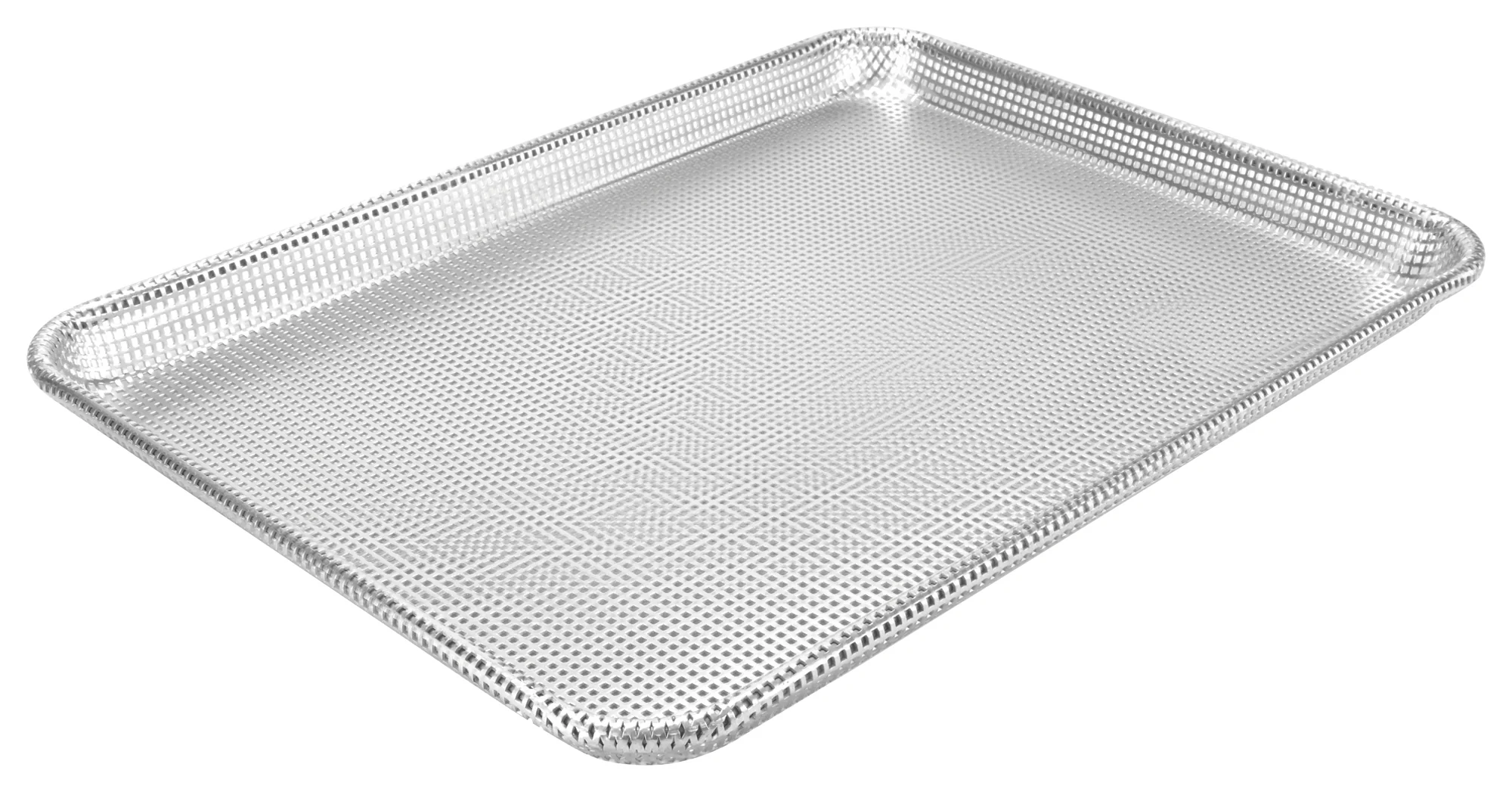 Winco ALXN-1318P 13 Inch Sheet Pan Half-Size Fully Perforated Aluminum - Image 2