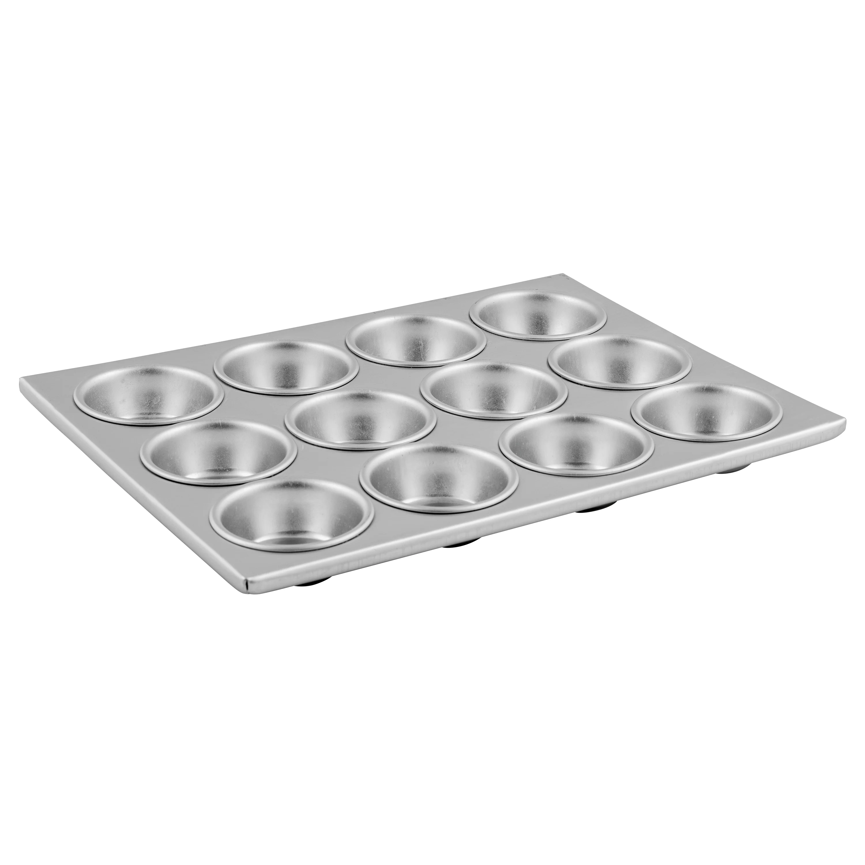 Winco AMF-12 14 Inch Aluminum Muffin Pan with Twelve 3 Oz Cups - Image 2