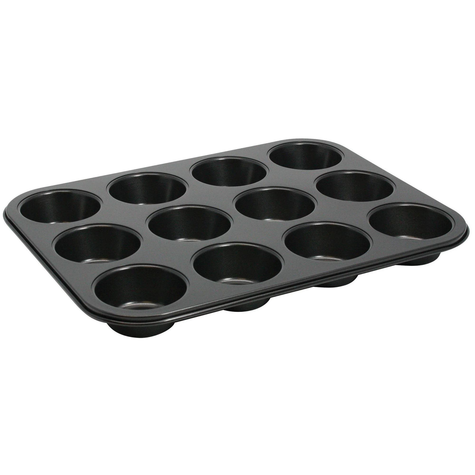 Winco AMF-12NS 11 Inch Muffin Pan Non-stick 12 Cup Carbon Steel - Image 2