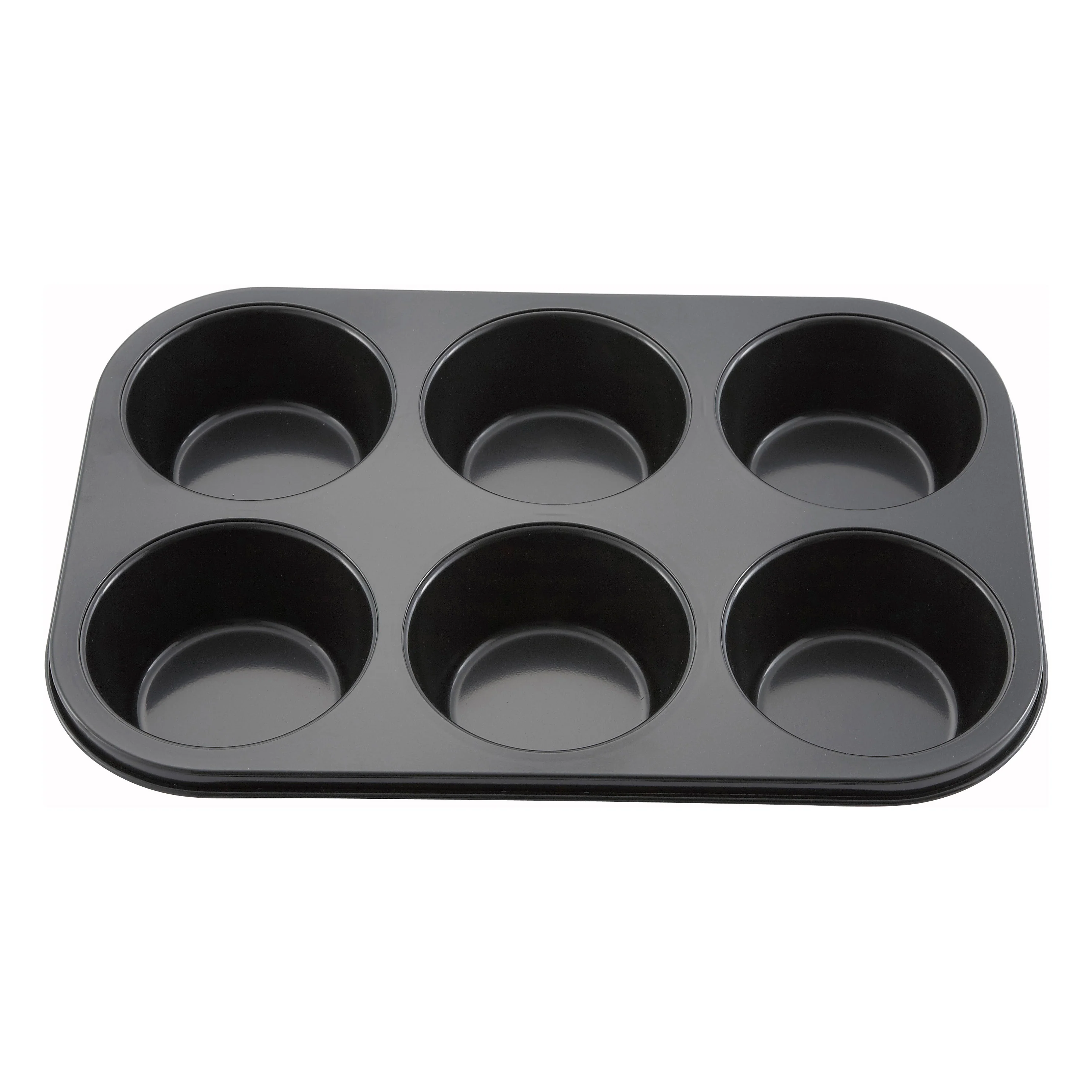 Winco AMF-6NS 13 Inch Carbon Steel Jumbo Muffin Pan Non-Stick 6 Cups - Image 2