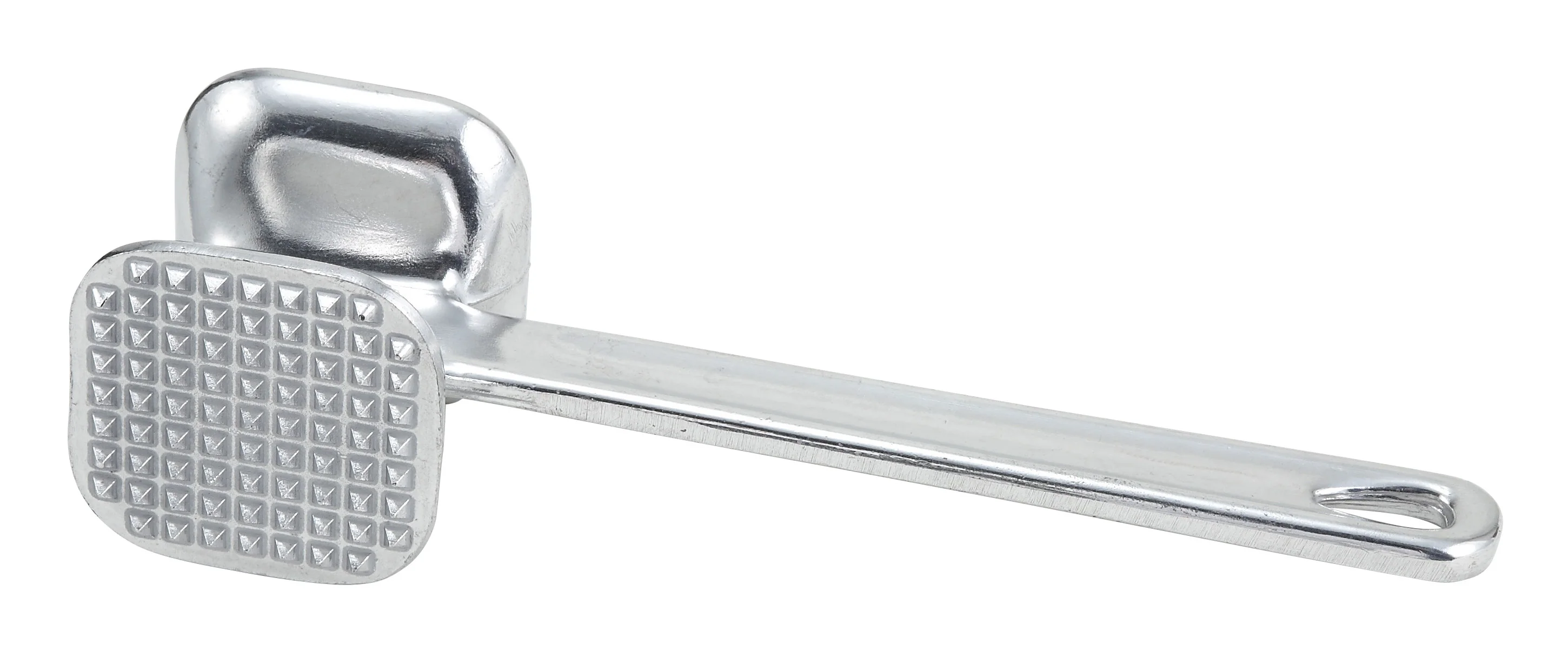 Winco AMT-2 10-1/2 Inch Aluminum Meat Tenderizer 2-Sided with Square Head - Image 2