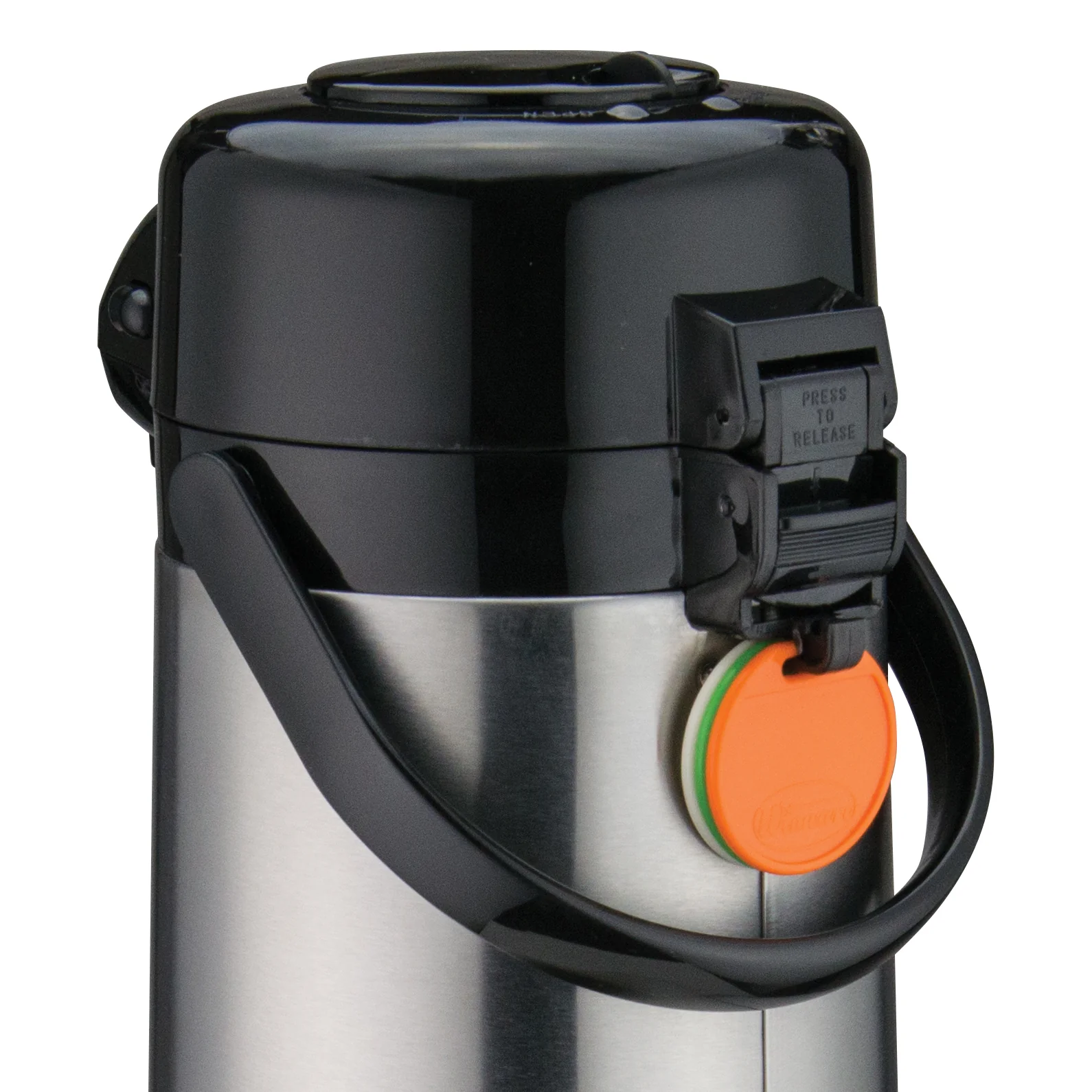 Winco AP-522 2.2 Liter Airpot Push Button Double Wall Insulated Glass Liner - Image 4