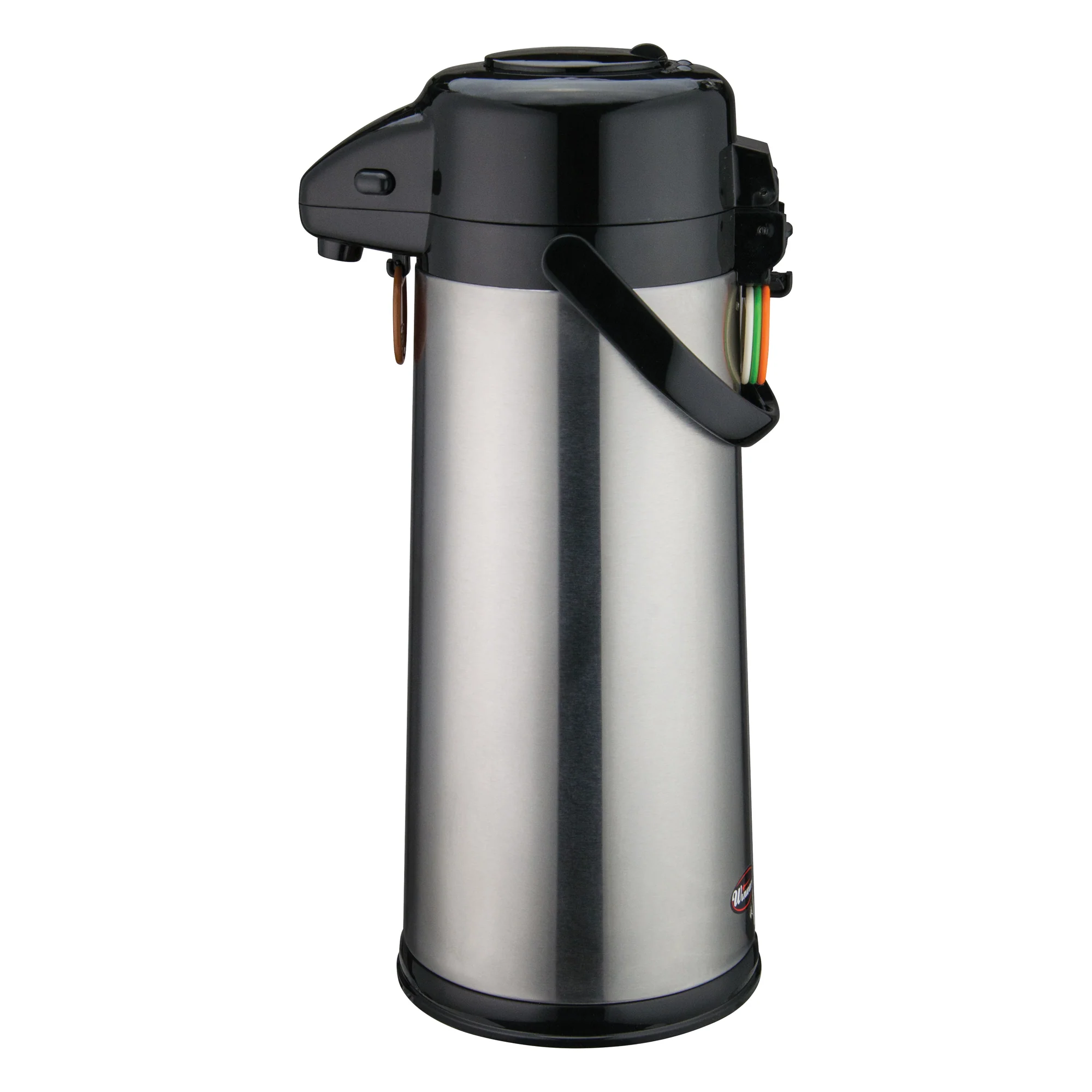 Winco AP-535 3.0 Liter Push Button Airpot Stainless Steel with Glass Liner