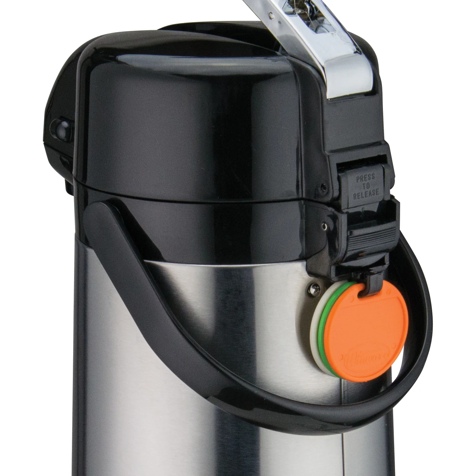 Winco AP-835 3.0 Liter Airpot Glass Liner Lever-Top Stainless Steel with Tags - Image 2