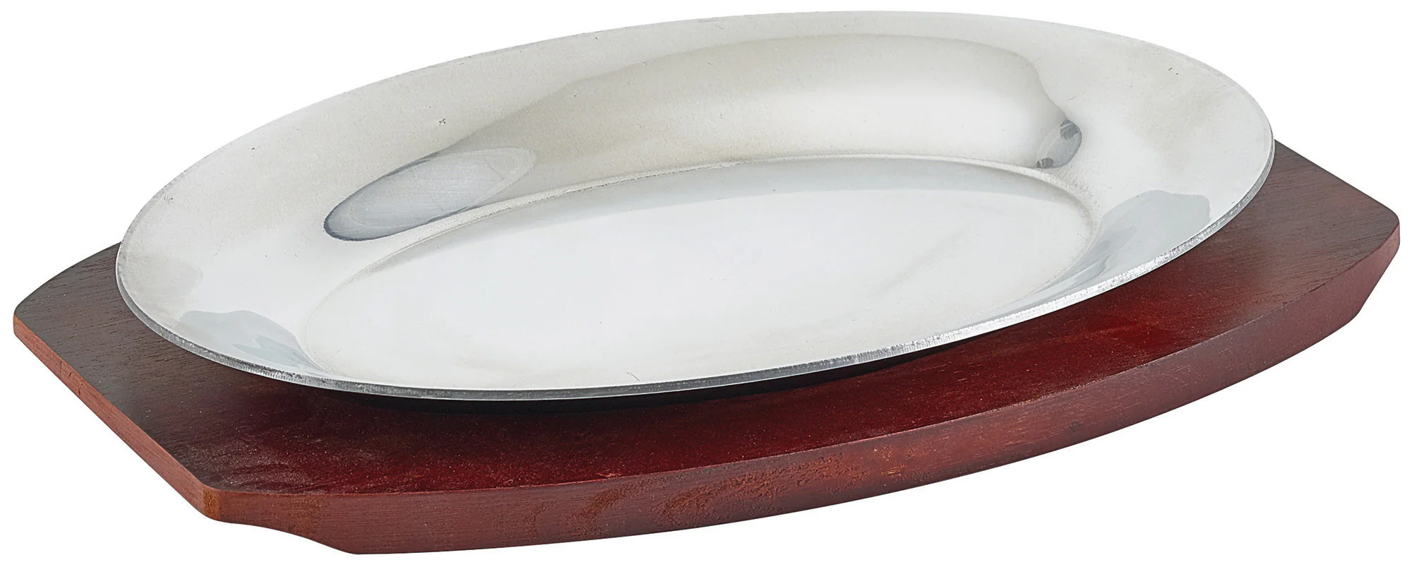 Winco APL-10UL 10 Inch Oval Wood Underliner for Sizzling Platter - Image 3