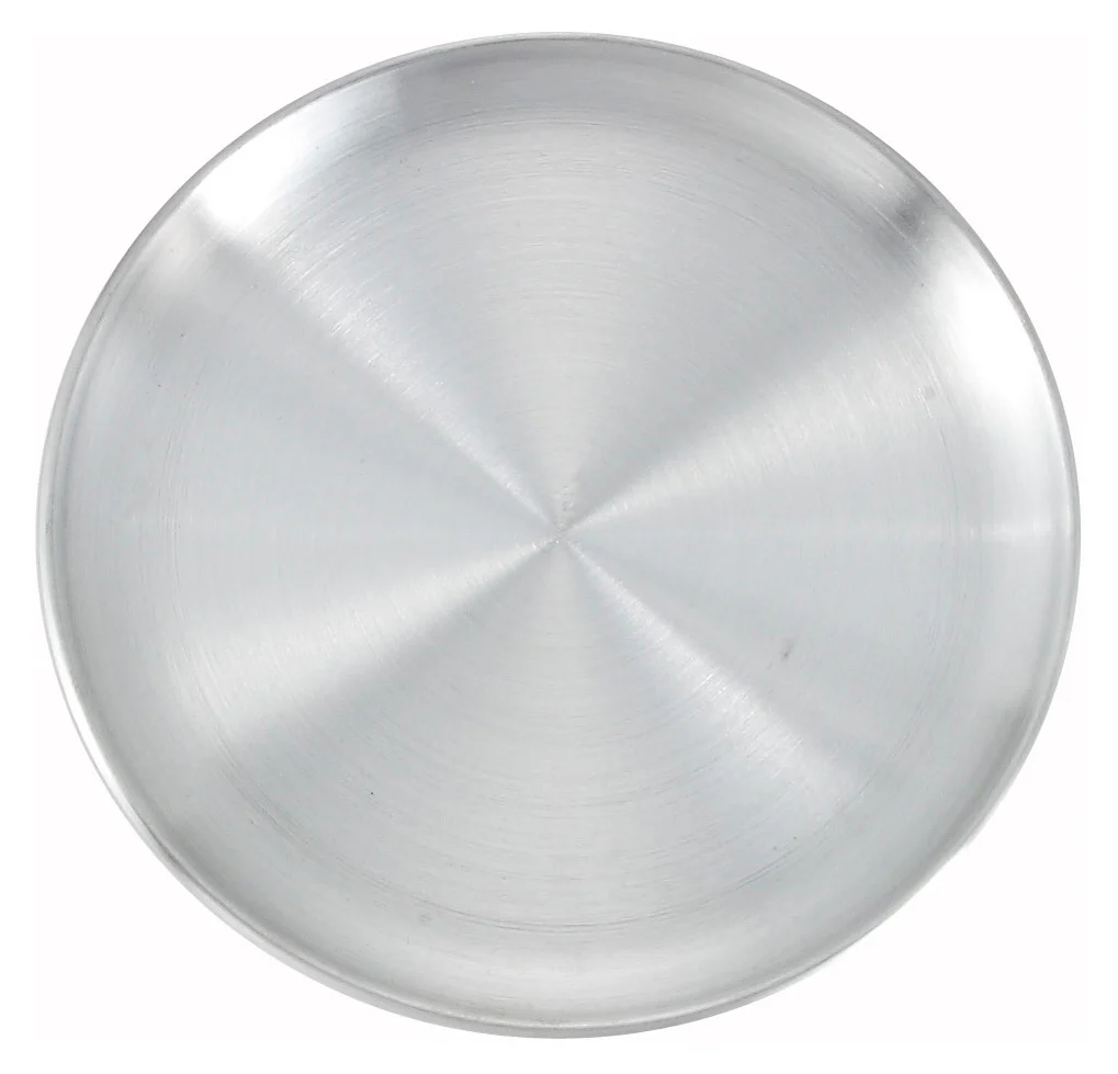 Winco APZC-10 10 Inch Diameter Coupe Aluminum Pizza Pan with Solid Design