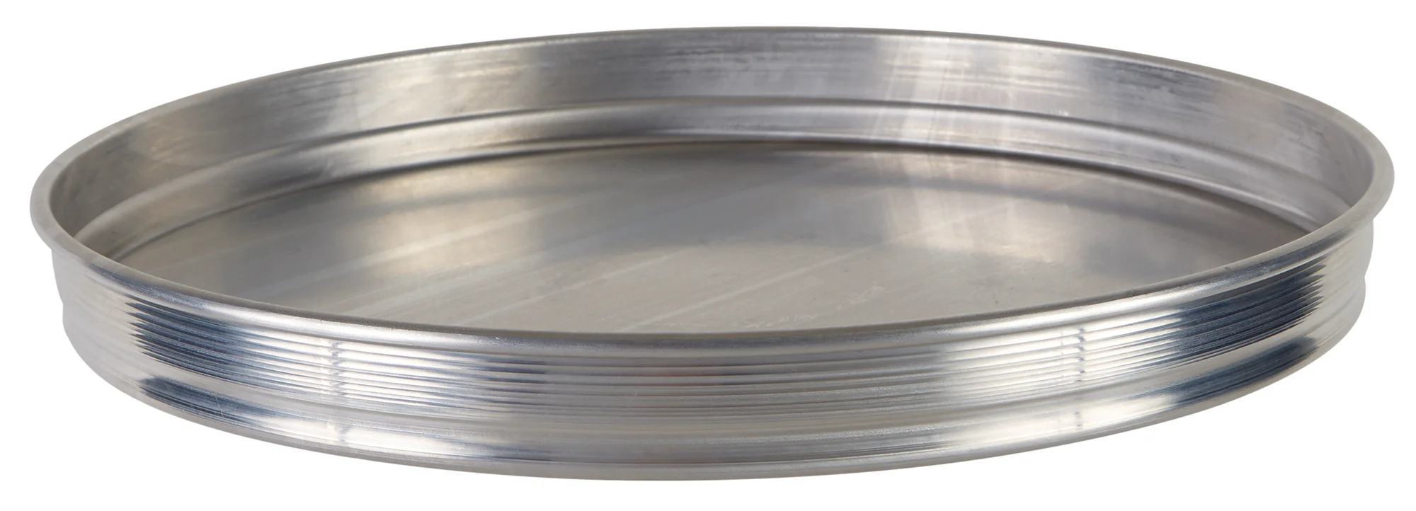 Winco APZK-1215 12 Inch Aluminum Pizza Pan Round Stackable Deep Dish - Image 2