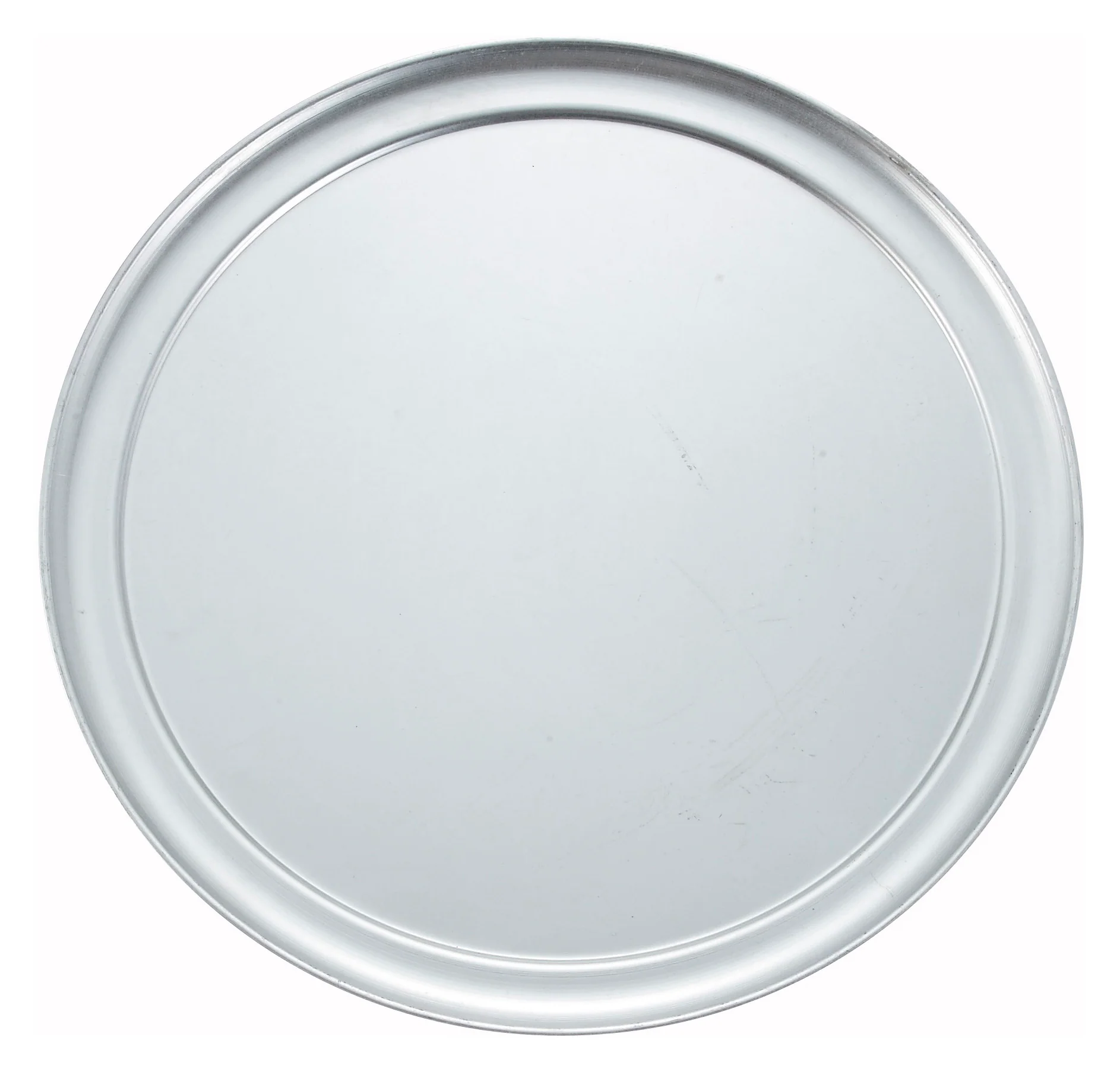 Winco APZT-16 16 Inch Dia Round Aluminum Pizza Pan with Wide Rim - Image 3