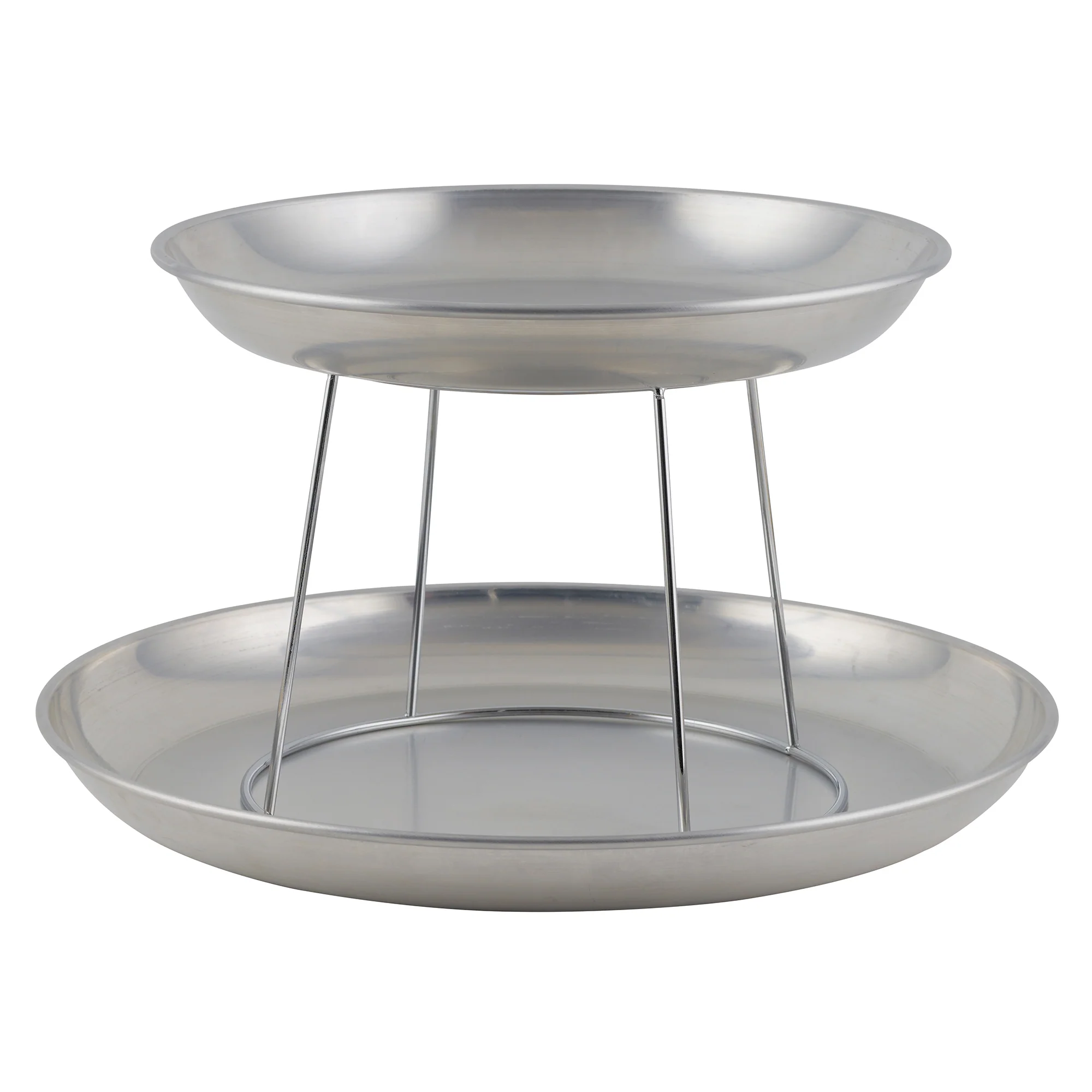 Winco ASFT-14 120 Oz Seafood Tray Brushed Aluminum Round 13-3/4 Inch - Image 2